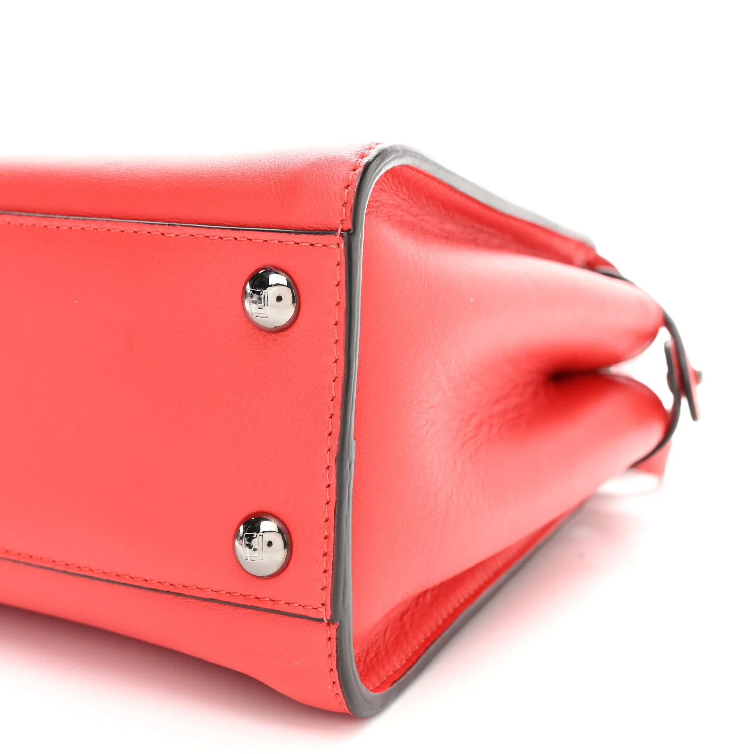 Vitello Seta Nappa Mini Plexi Handle Peekaboo Iconic Satchel Pomodoro