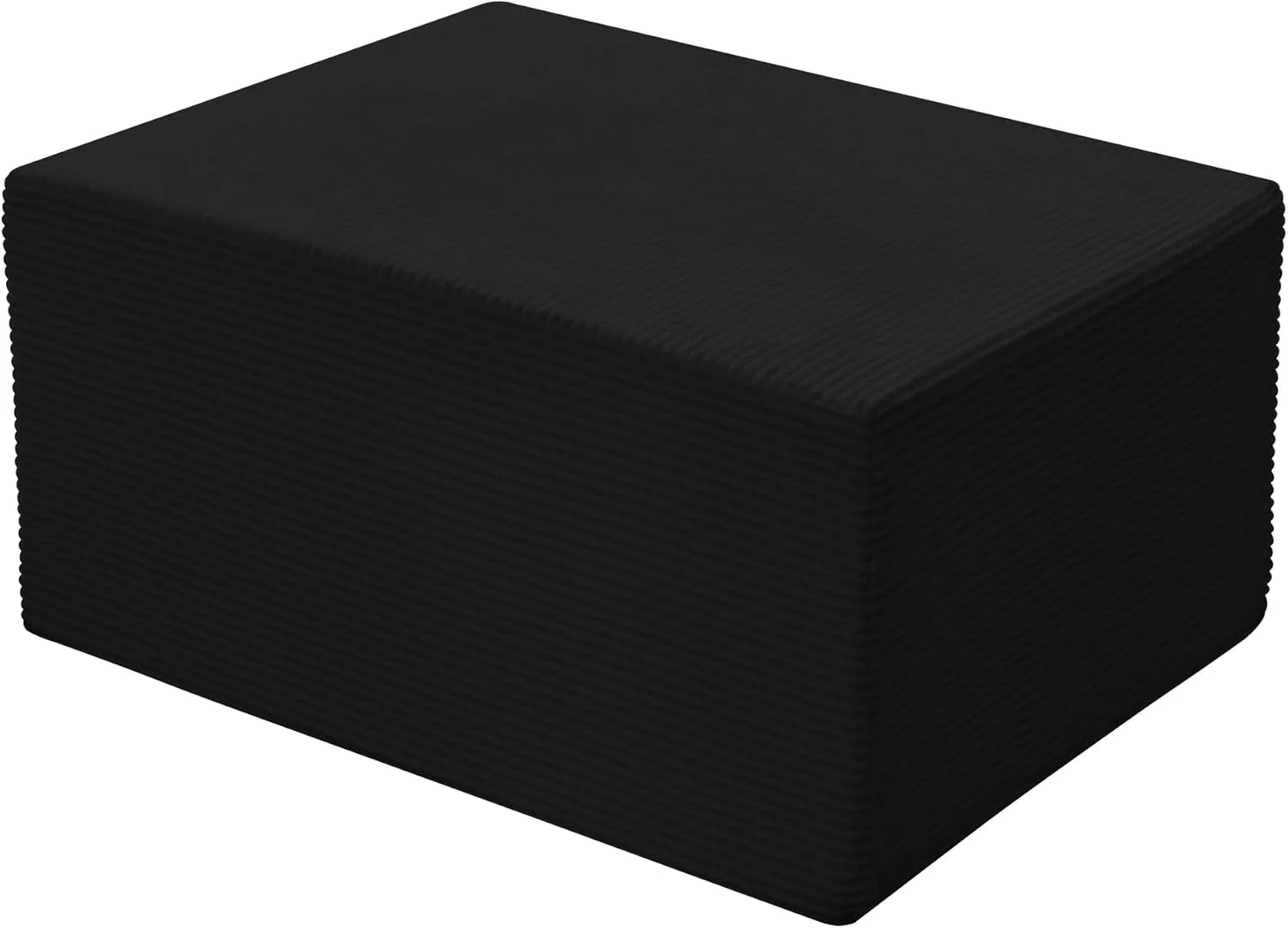Canapé d'angle Cloud sans dossier pour salon, canapé modulaire en forme de L avec assise profonde et méridienne surdimensionnée à droite, canapé 3 places sans dossier en mousse à mémoire de forme compressée pour appartement, noir | Aucun assemblage r