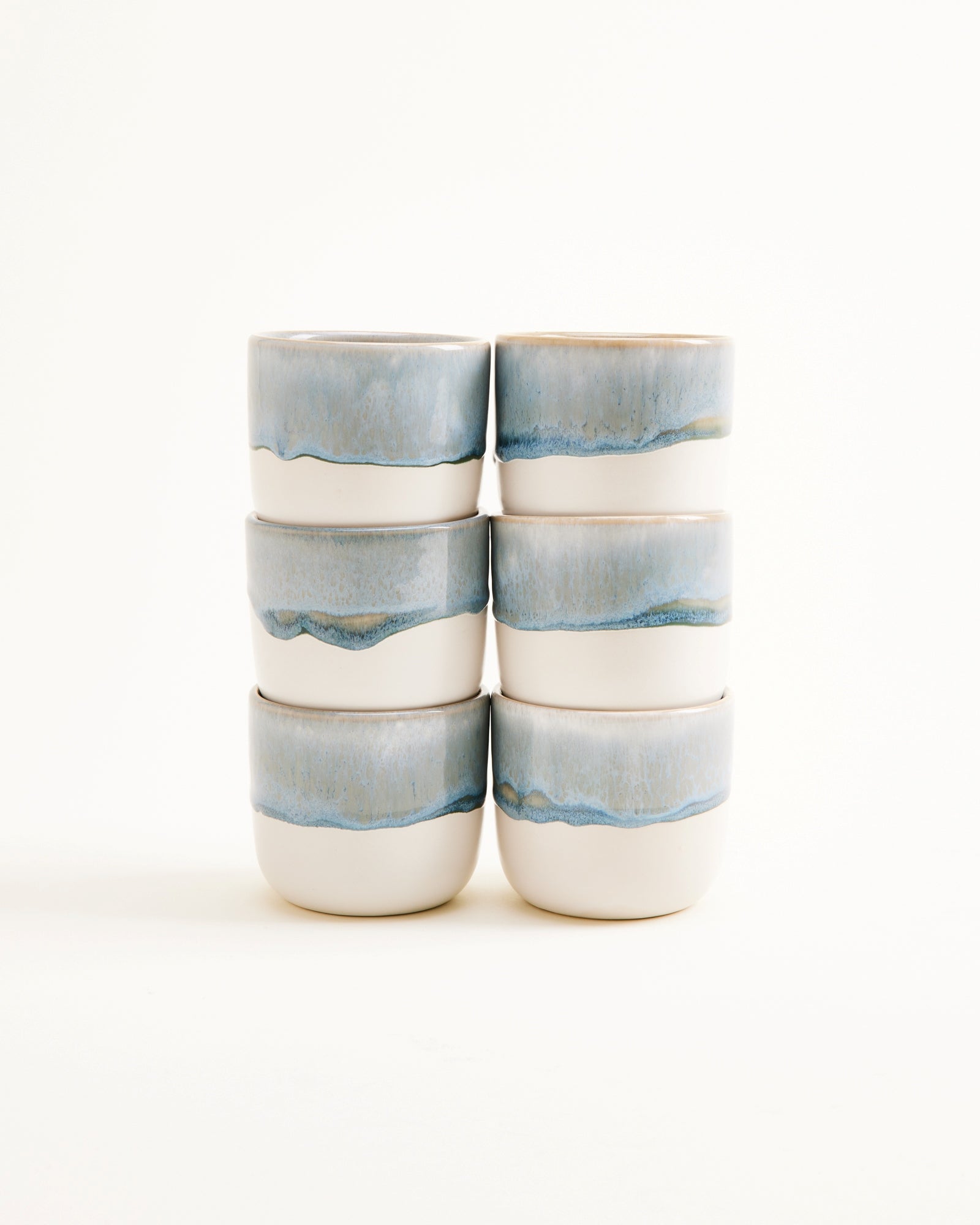 COIMBRA - SMALL CUP GRAY-BLUE SET OF 6