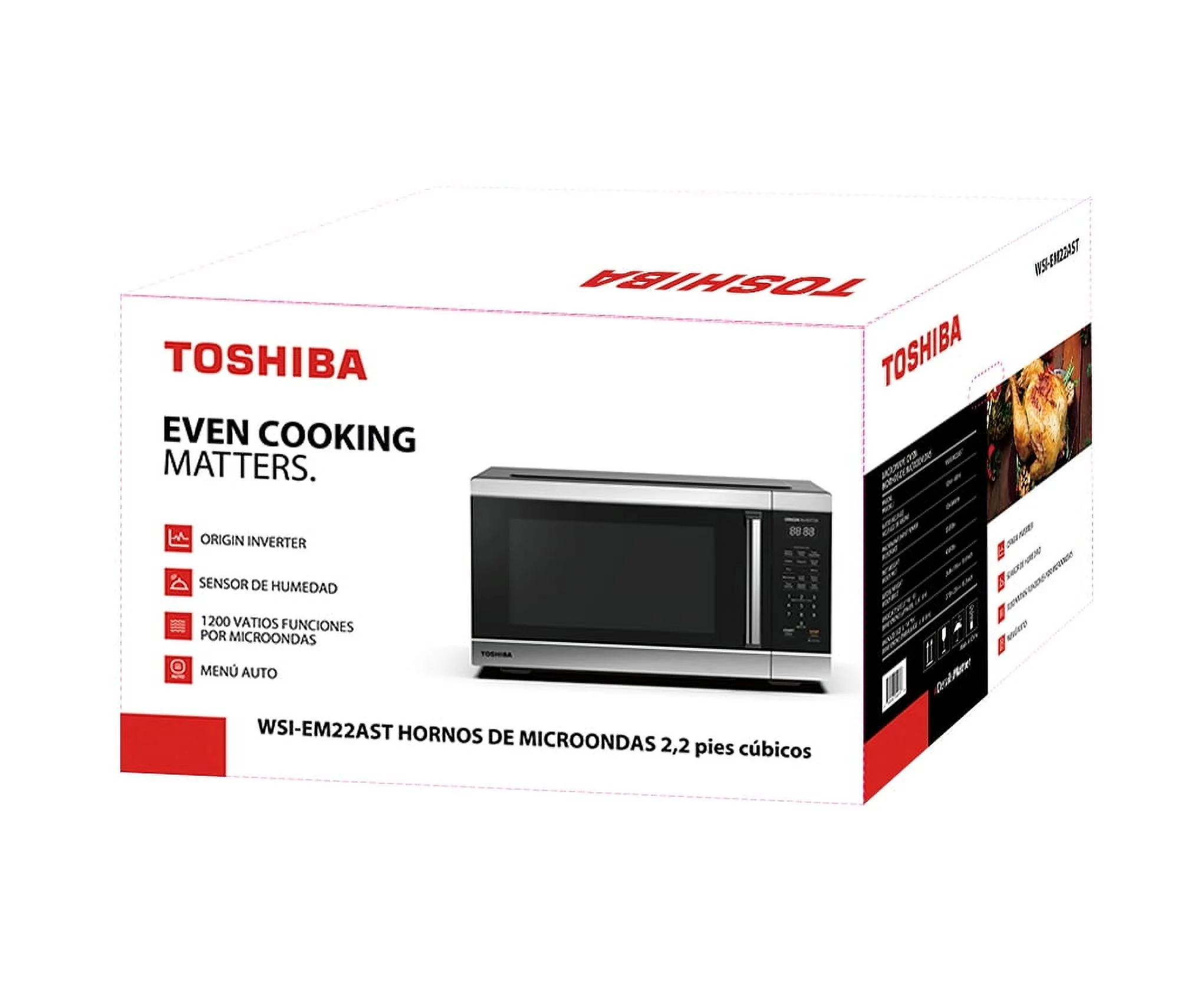Toshiba 2.2 Cu. Ft. 24.4'' Microwave Oven in Stainless Steel