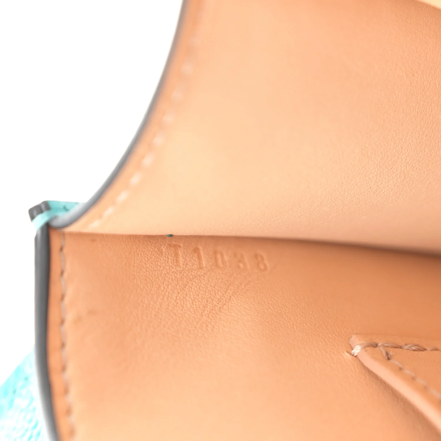 Carat Calfskin Gabrielle Clutch Turquoise