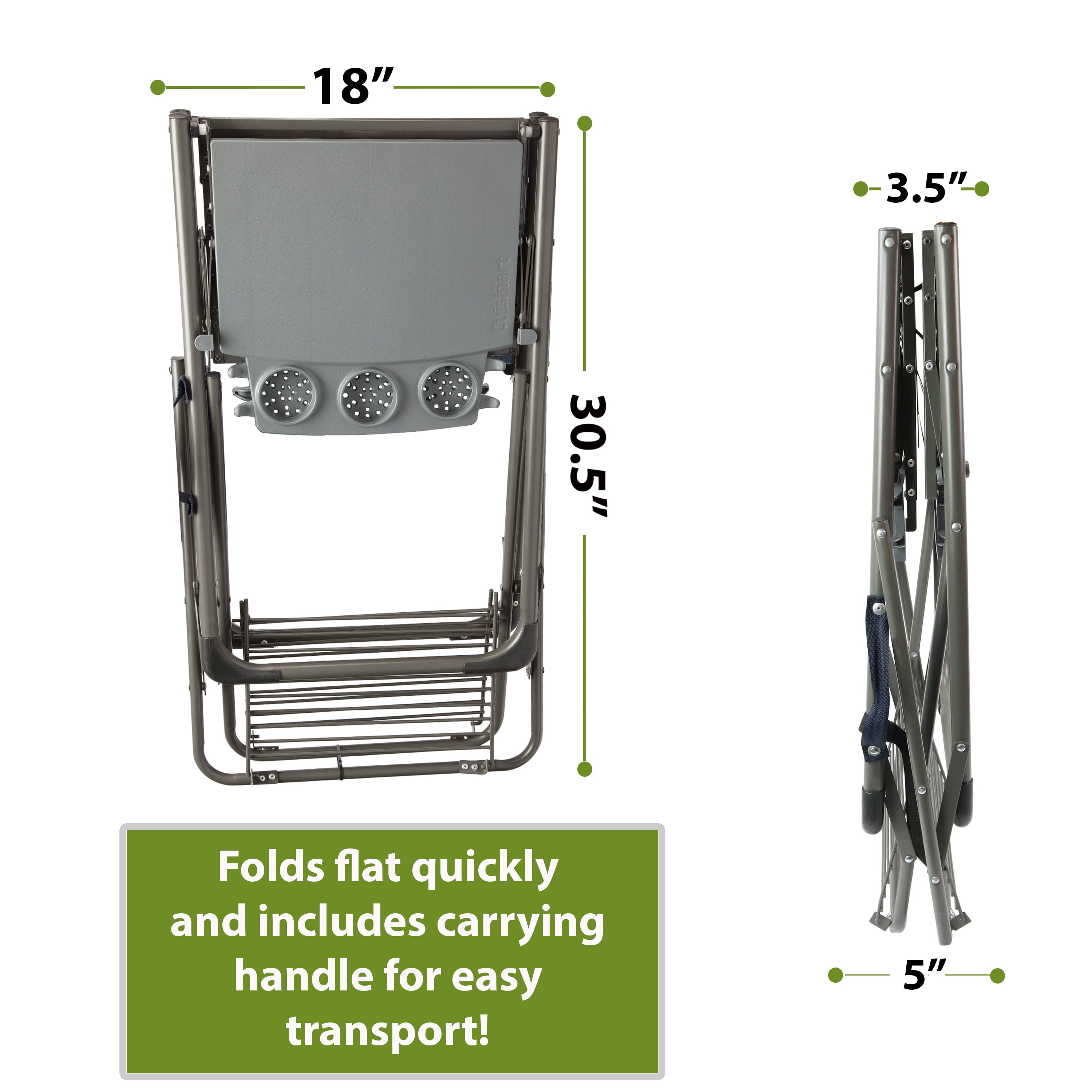Aluminum Grill Stand with Adjustable Shelf