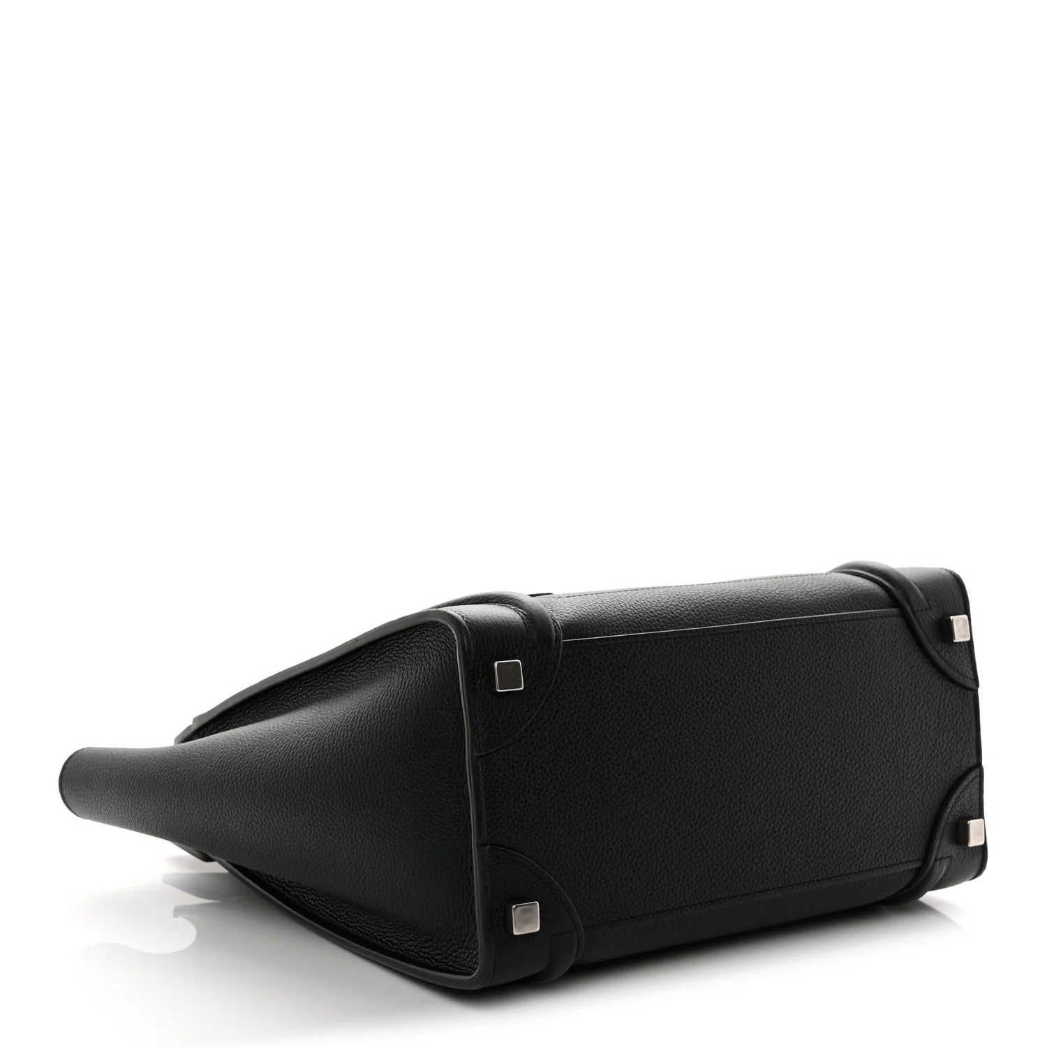 Drummed Calfskin Micro Luggage Black