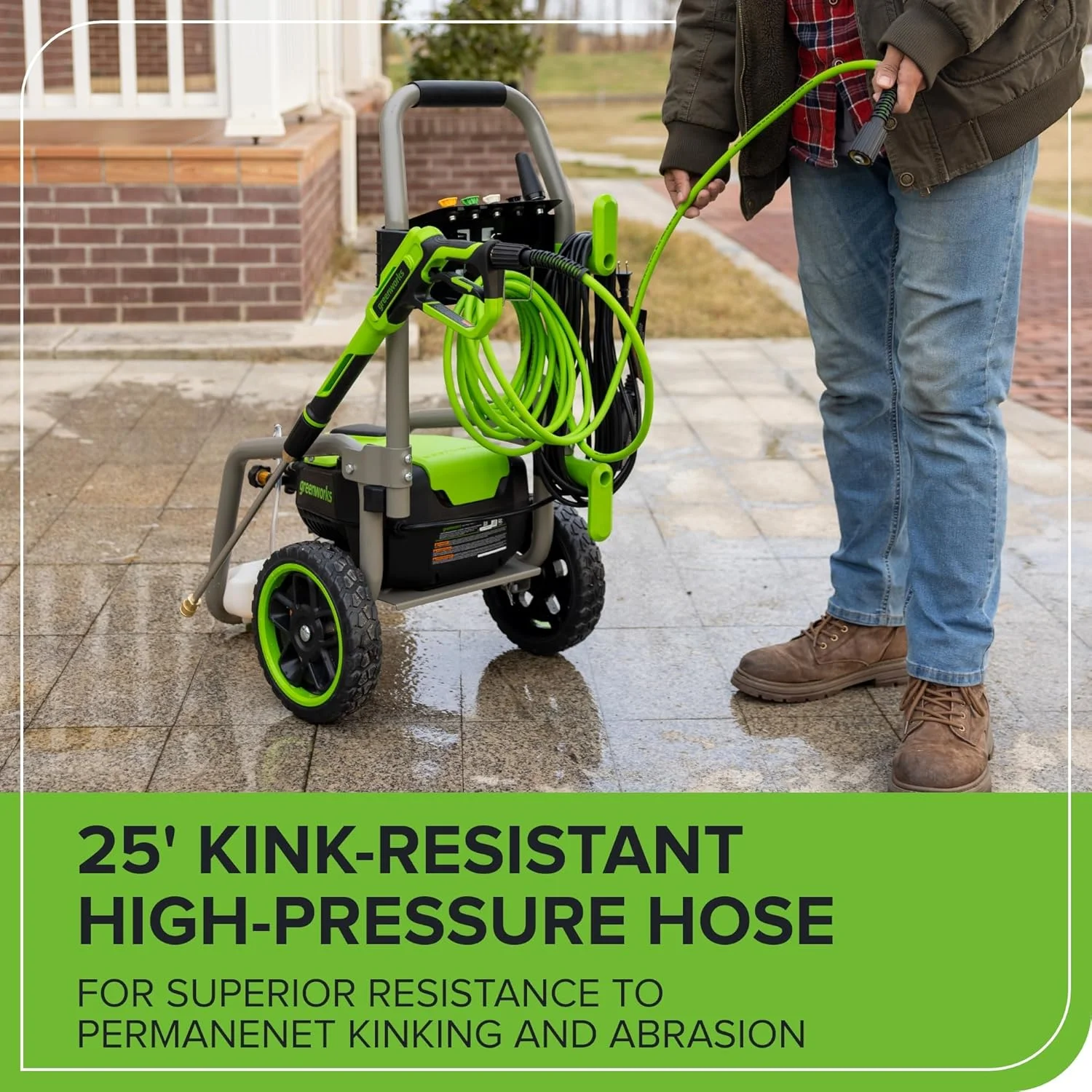 Brushless 3000 PSI 2.0 GPM Max/ 1.1 GPM Electric Pressure Washer - Image 6