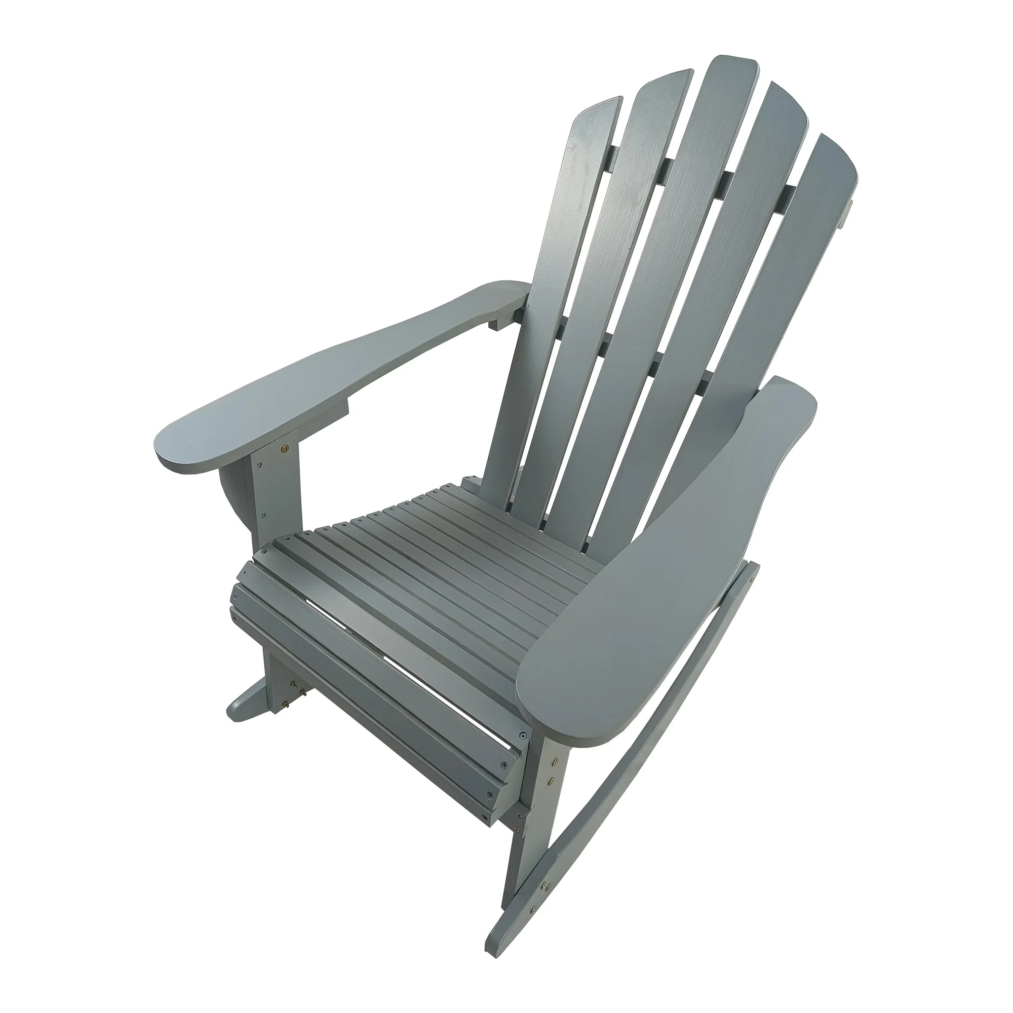 Adirondack Chair with Curved Back Design and Adjustable Backrest, Patio Chair with Armrests and Adjustable Height, Porch Chair with Wood Legs for Indoor, Outdoor, Garden, Easy Assembly