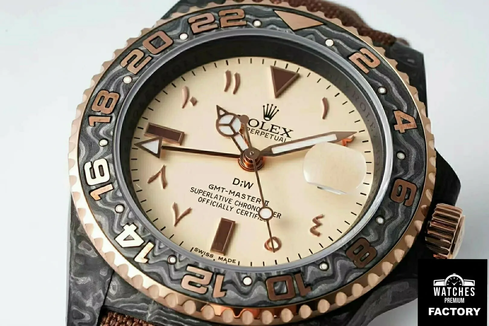 Rolex GMT-MASTER II Diw Brown Strap