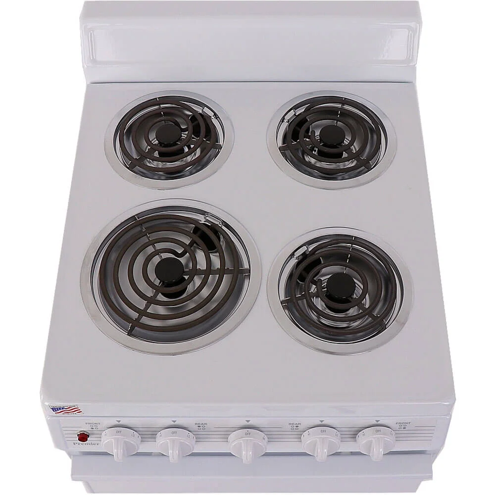 Premiernbsp;2 4 Cu Ft White Freestanding Electric Coil Range Image 4