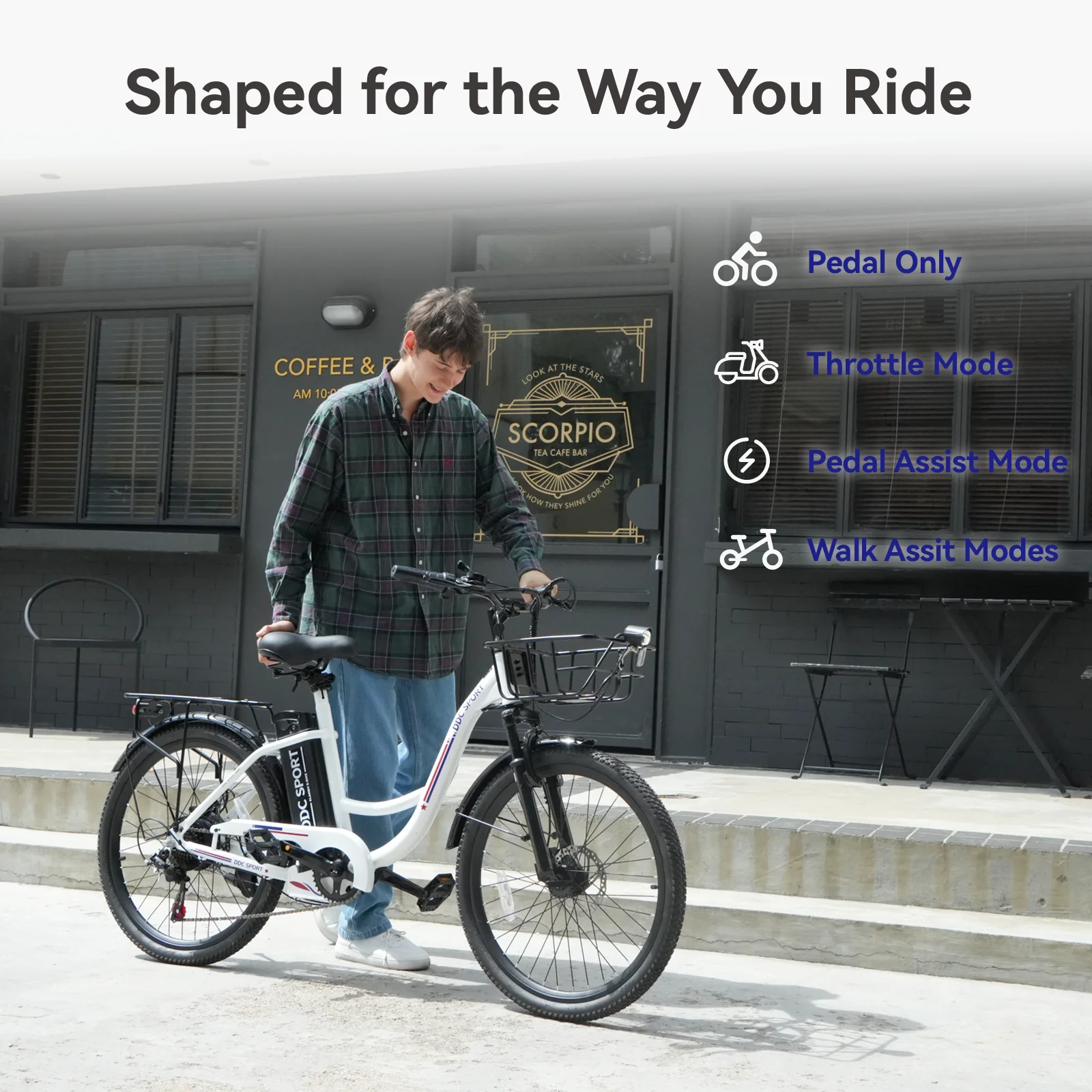 24 in Cruiser Electric Bike, E - Bike for Adults, Ebike with 960WH Removable Battery, Step Through Ebike for Women Men, City Electric Bicycle, for City Commute