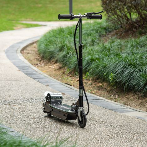 Trottinette électrique pliable HOMCOM 120W pour enfants de 7 à 12 ans, guidon et hauteur de selle réglables, vitesse maximale de 10 km/h, noire — vue 4