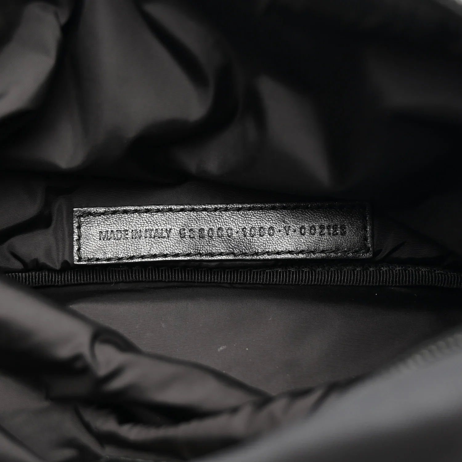 Recycled Sport Nylon Logo Embroidered Wheel Beltpack Black