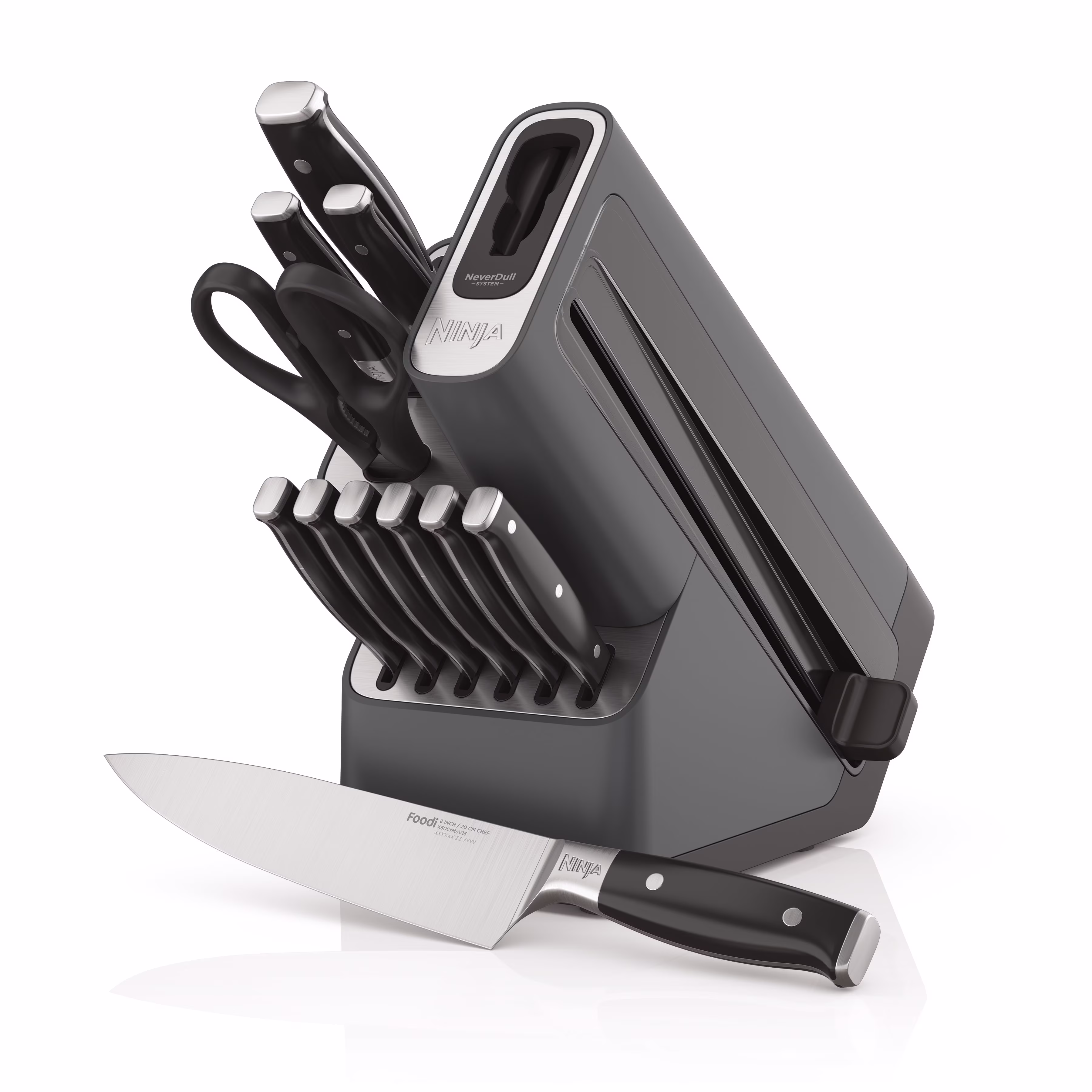 Ninja Foodi Neverdull Premium 12 - Piece Knife System with Built - in Sharpener, K32012