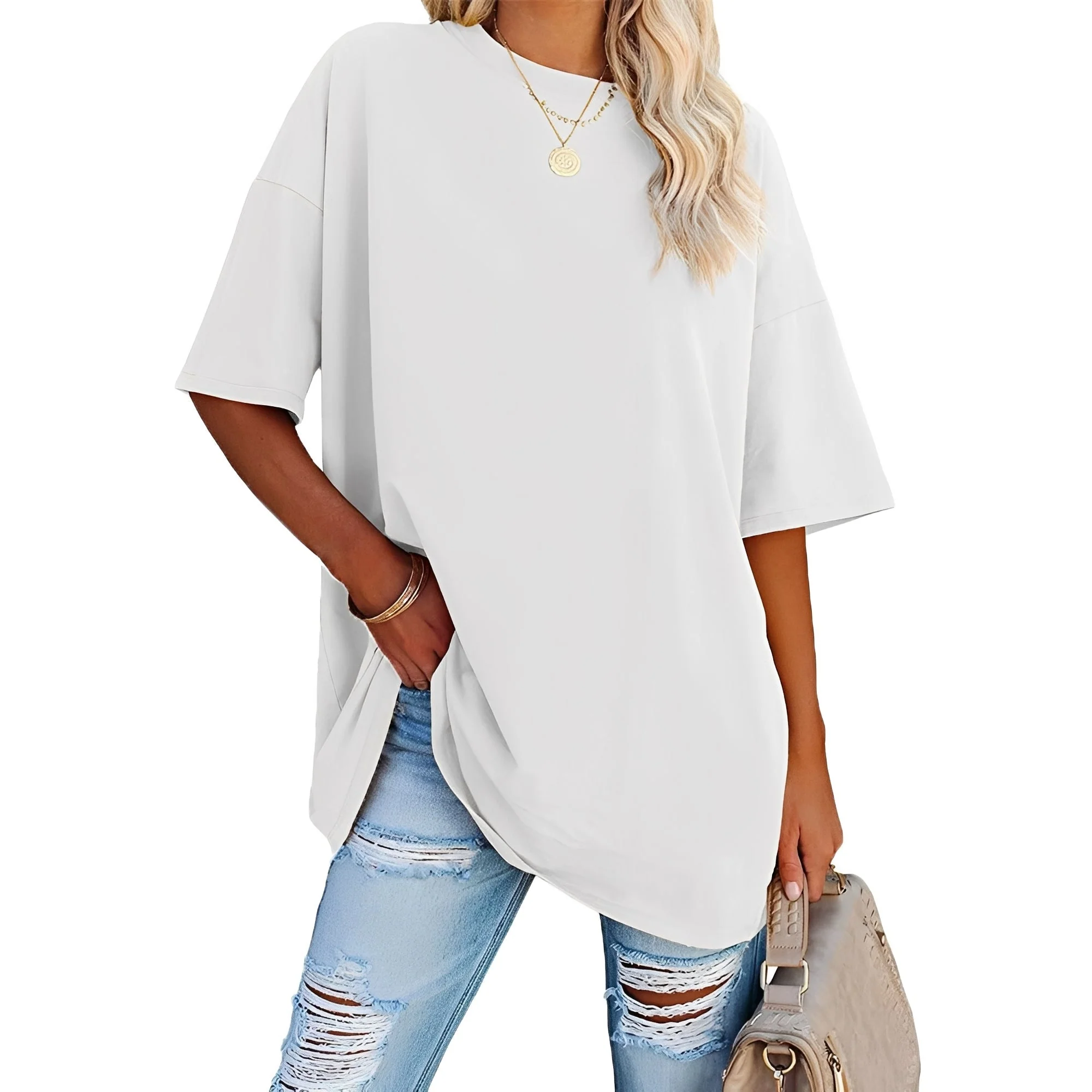 Alice - T-shirt ample avec épaule tombante