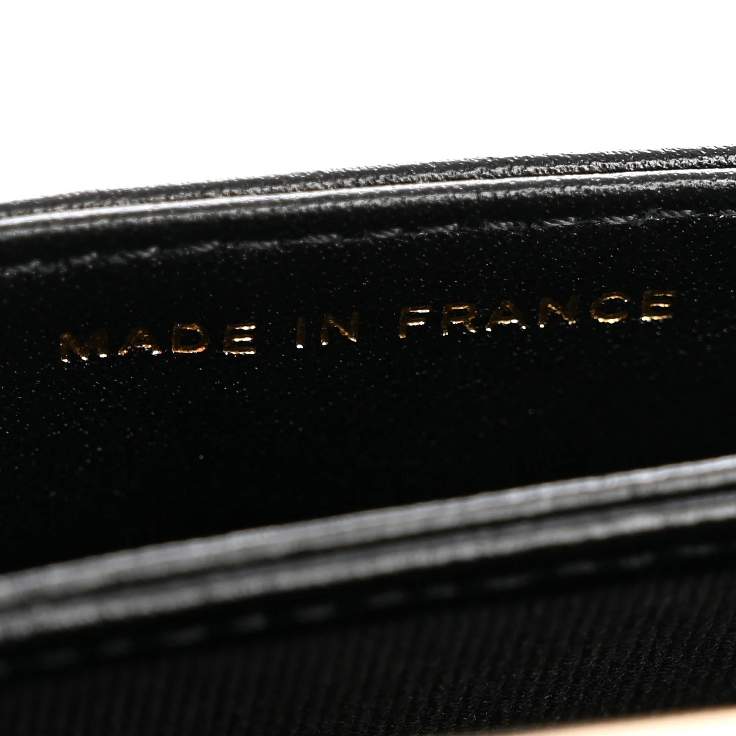 Metallic Calfskin Clutch With Chain Black Gold