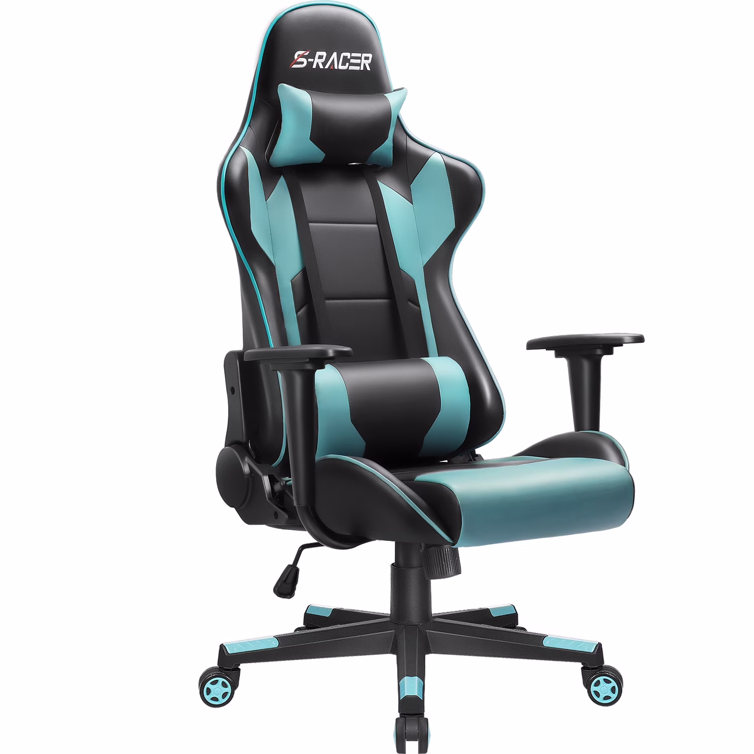 Gaming Chair office Chair with Headrest Lumbar Support, Pink(Pink) - Image 9