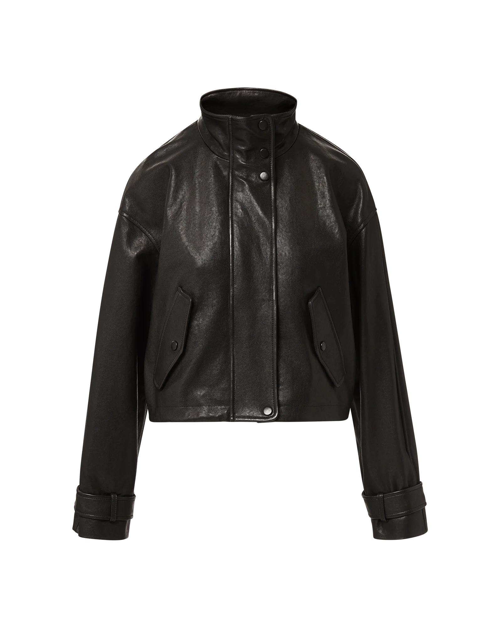 Bateman Cropped Leather Jacket