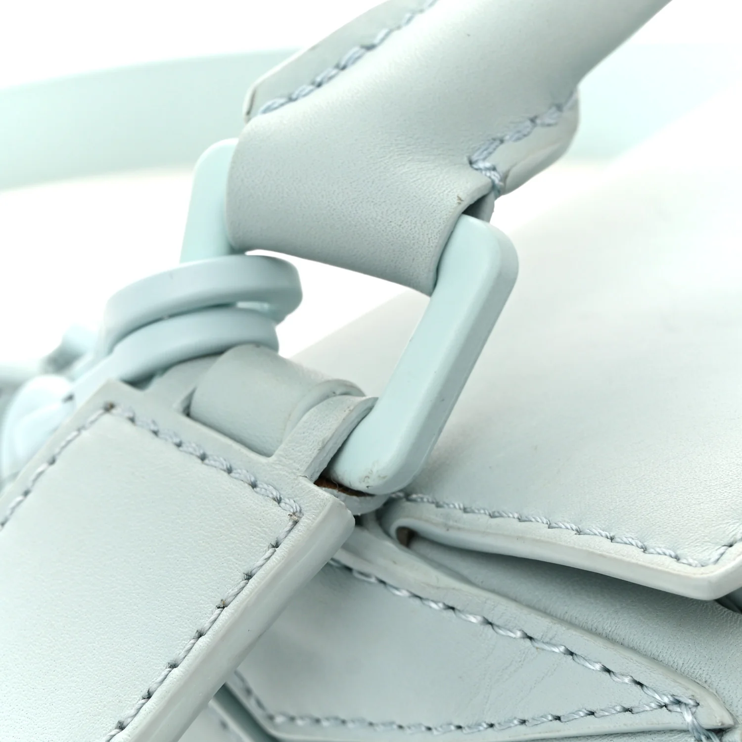 Grained Calfskin Small Puzzle Bag Aquamarine