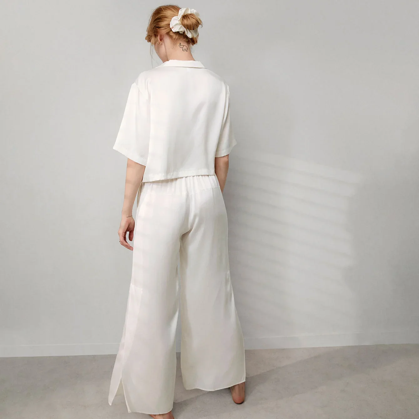 Washable Silk High Rise Pant Set