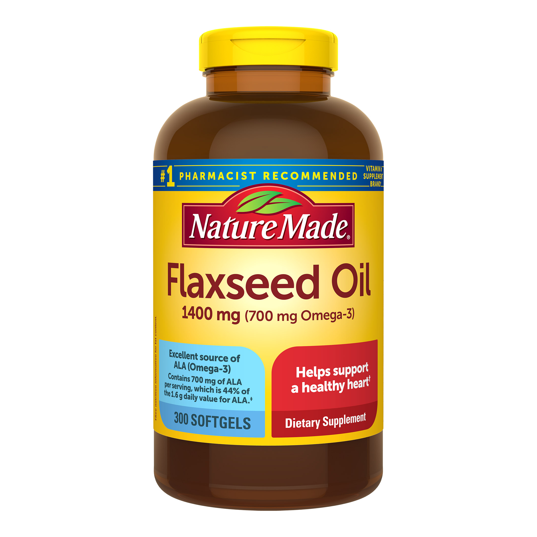 Flaxseed Oil 1400 mg, 300 Softgels