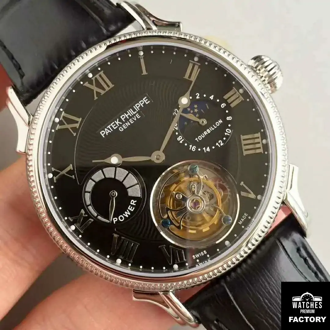 Patek Philippe Tourbillon Moonphase Black Dial