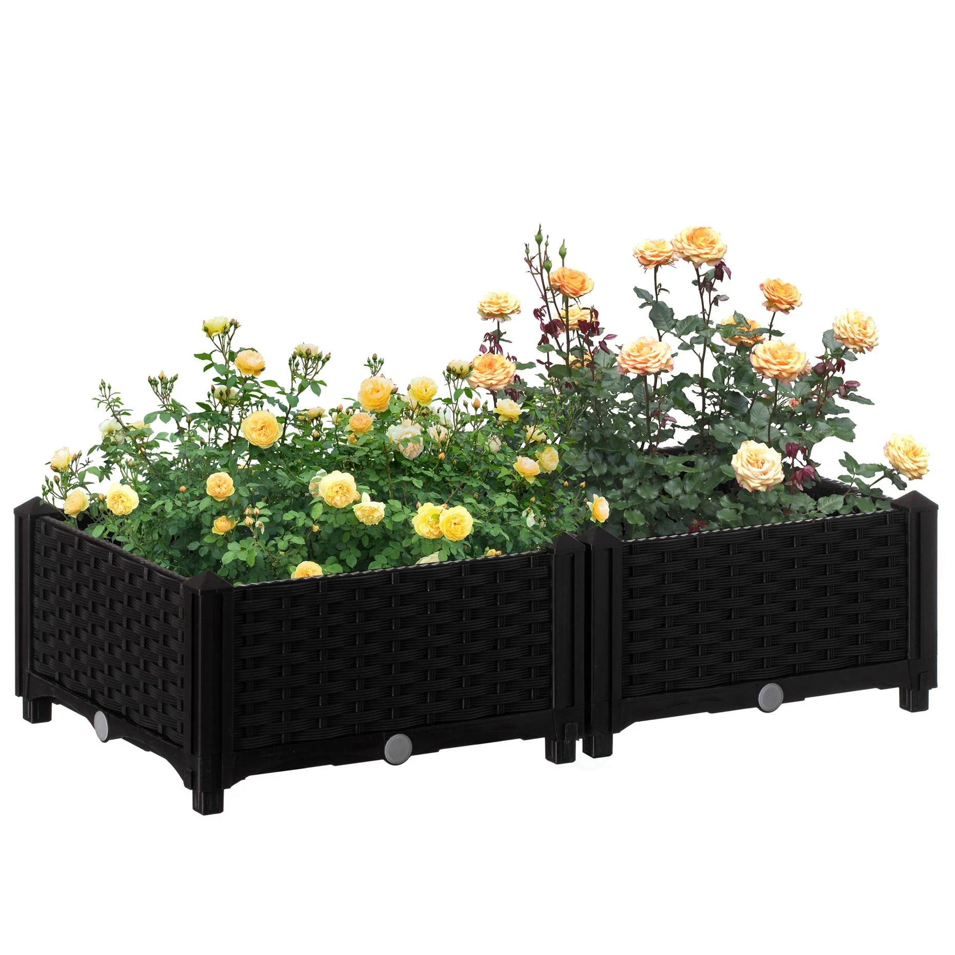 Raised Garden Bed Screwless Planter Bed, set of 4