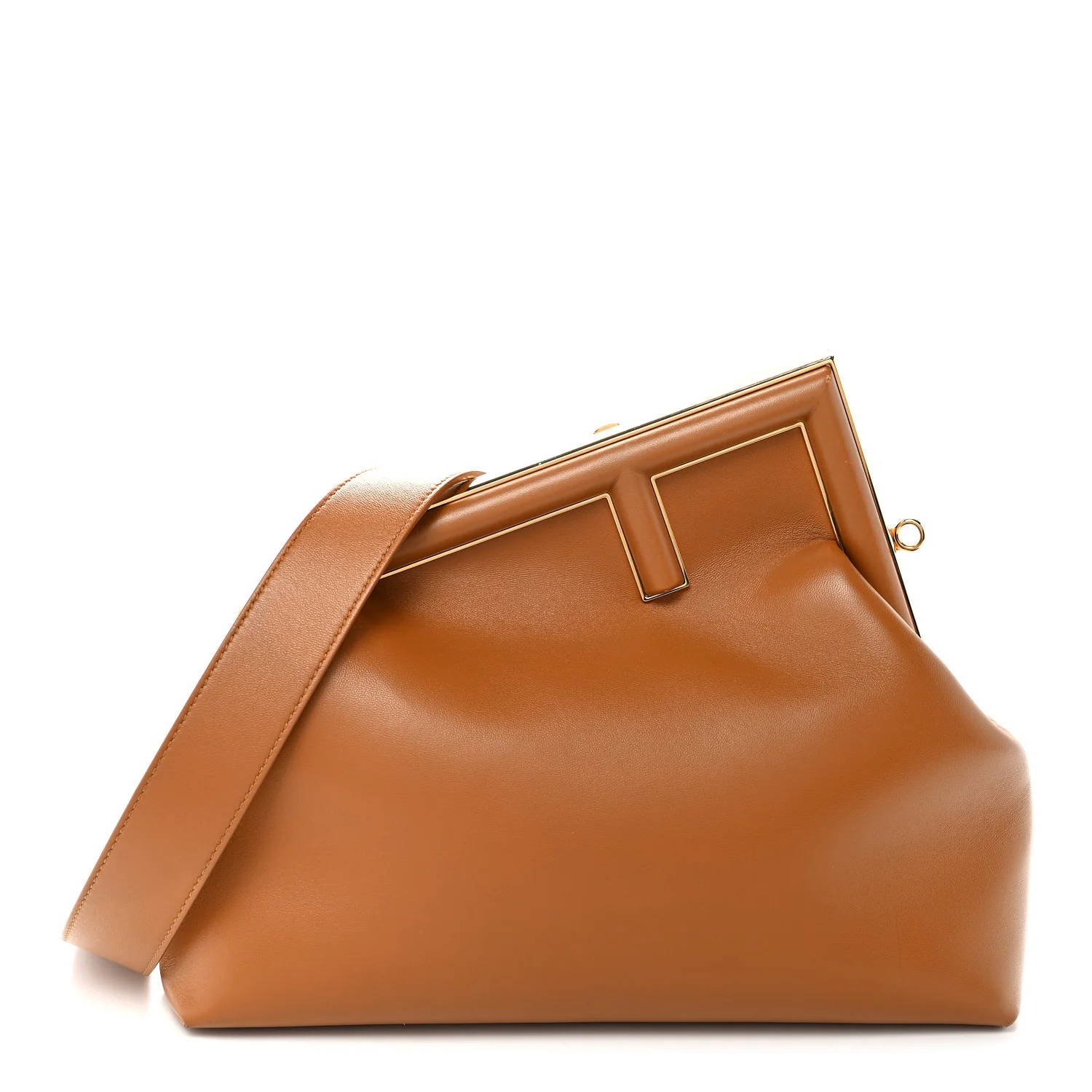 Shiny Nappa Medium Fendi First Caramello