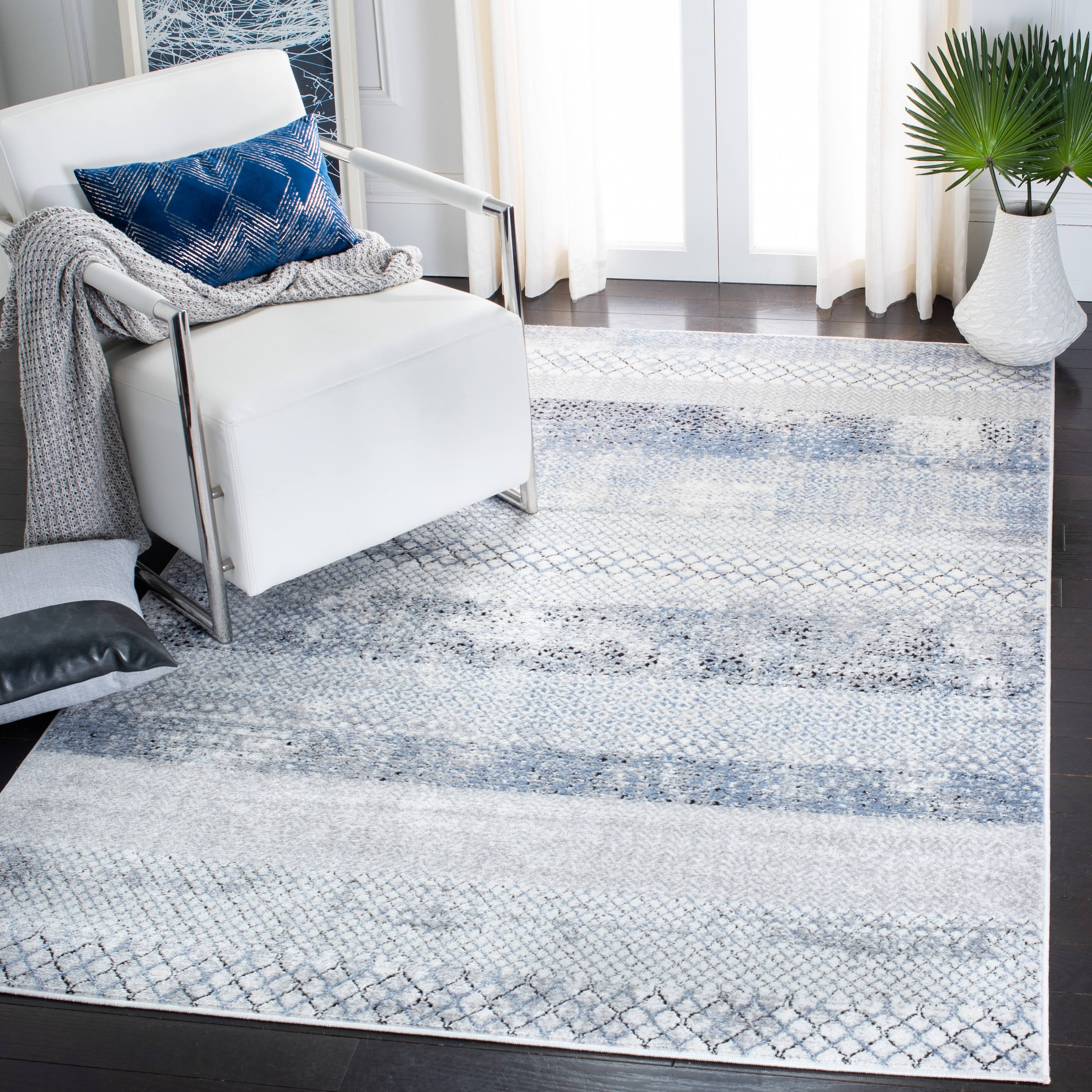 Safavieh 2 ft. 2 in. x 4 ft. Amelia 700 Runner Rug Grey & Light Blue