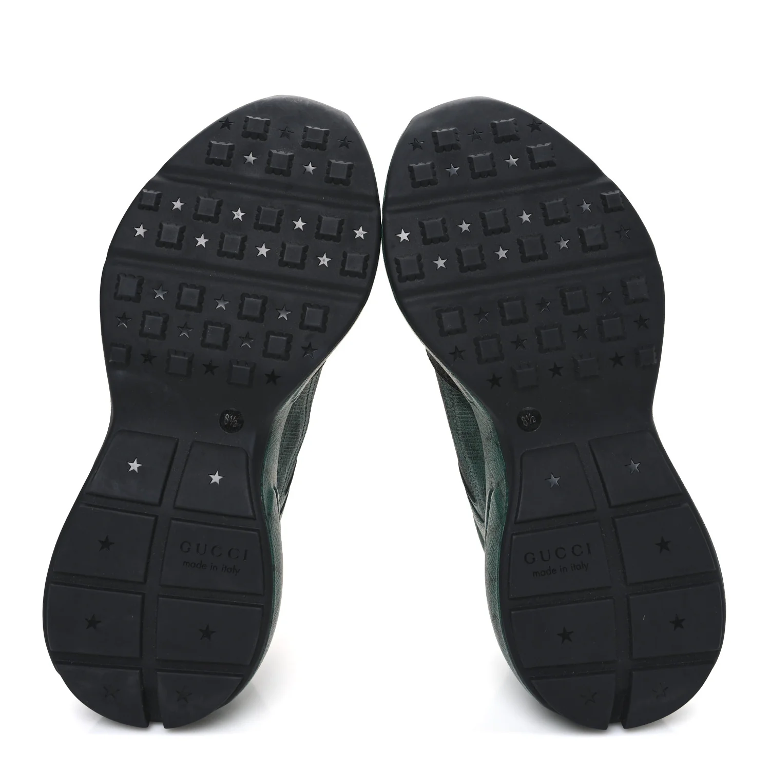 GG Supreme Monogram Mens Rhyton Sneakers 8.5 Black Green