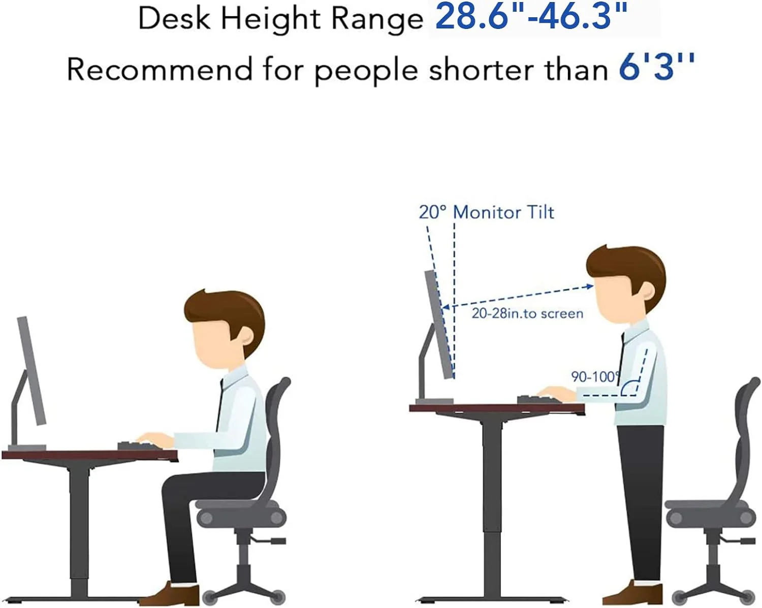 FLEXISPOT Standing Desk. Electric Height Adjustable Desk