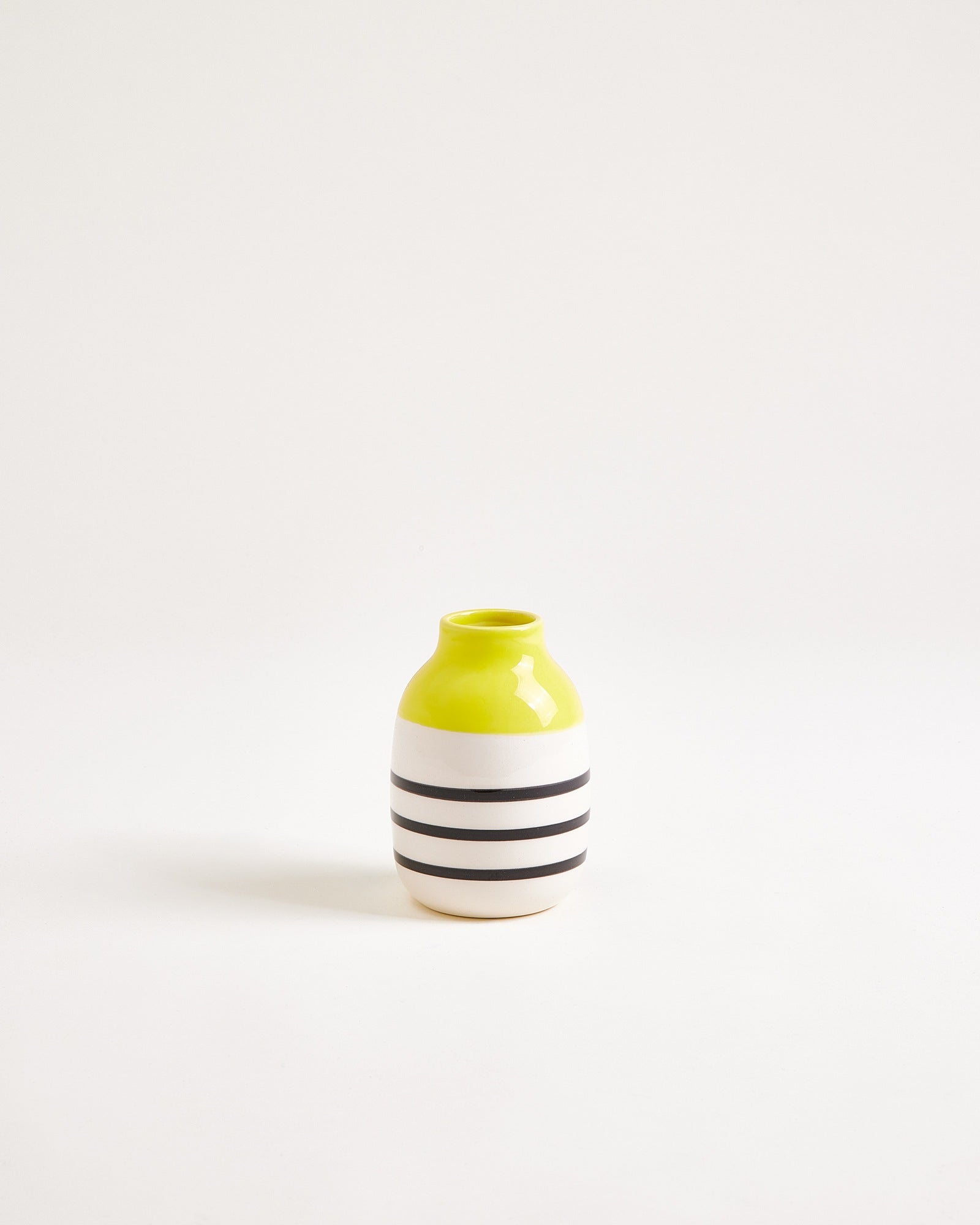 NUNO VASE S - YELLOW BLACK STRIPED