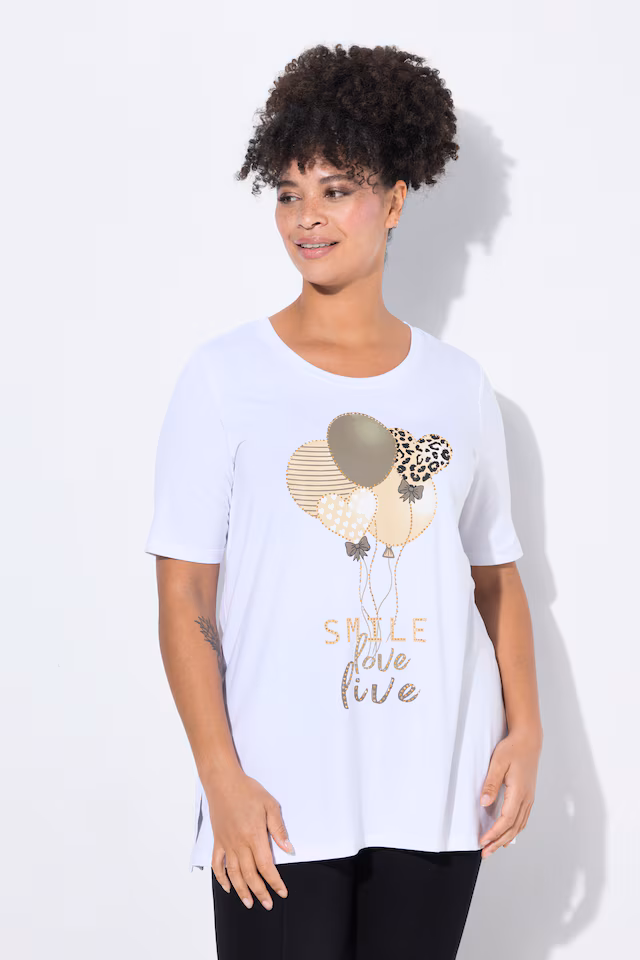 A-line balloon pattern T-shirt