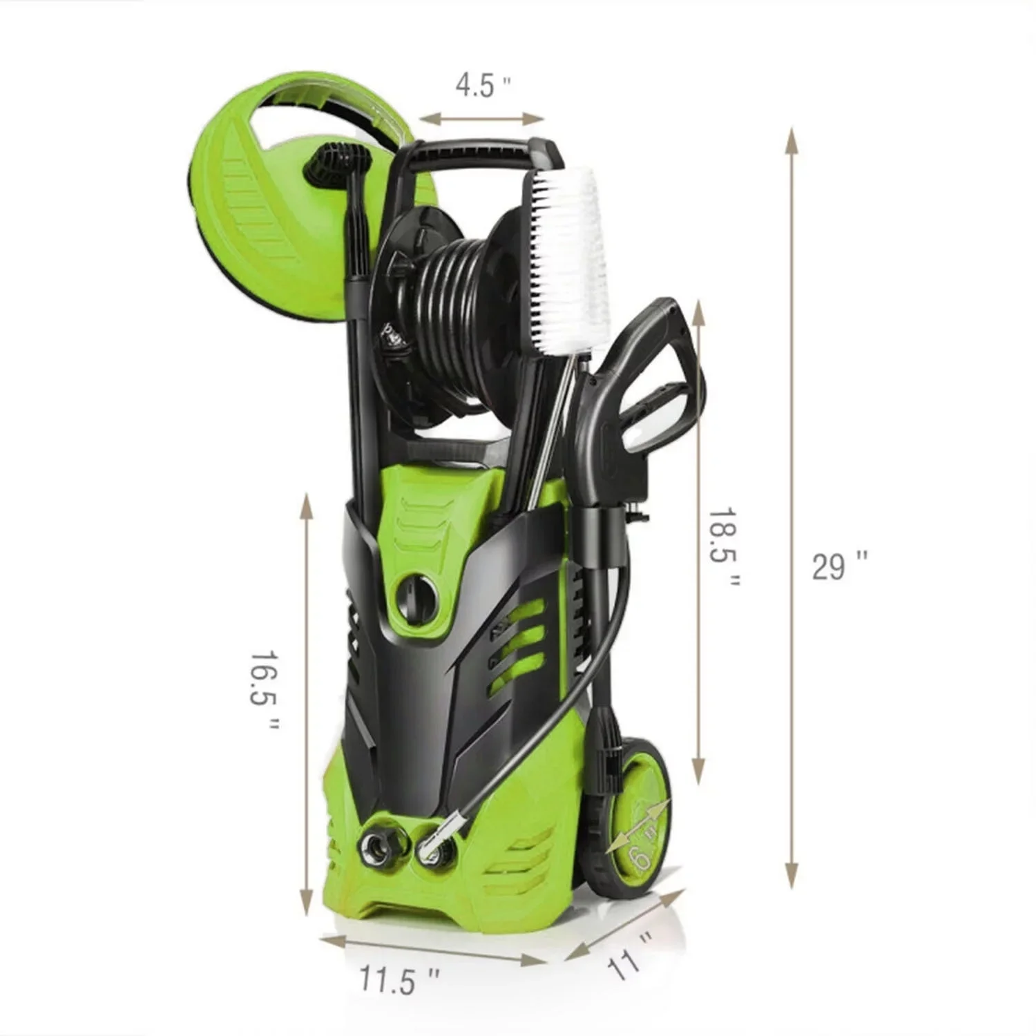 Electric Pressure Washer, 3800 PSI 2.6GPM Power Washer for Cars, Fences and Patios(3800PSI Green) - Image 10