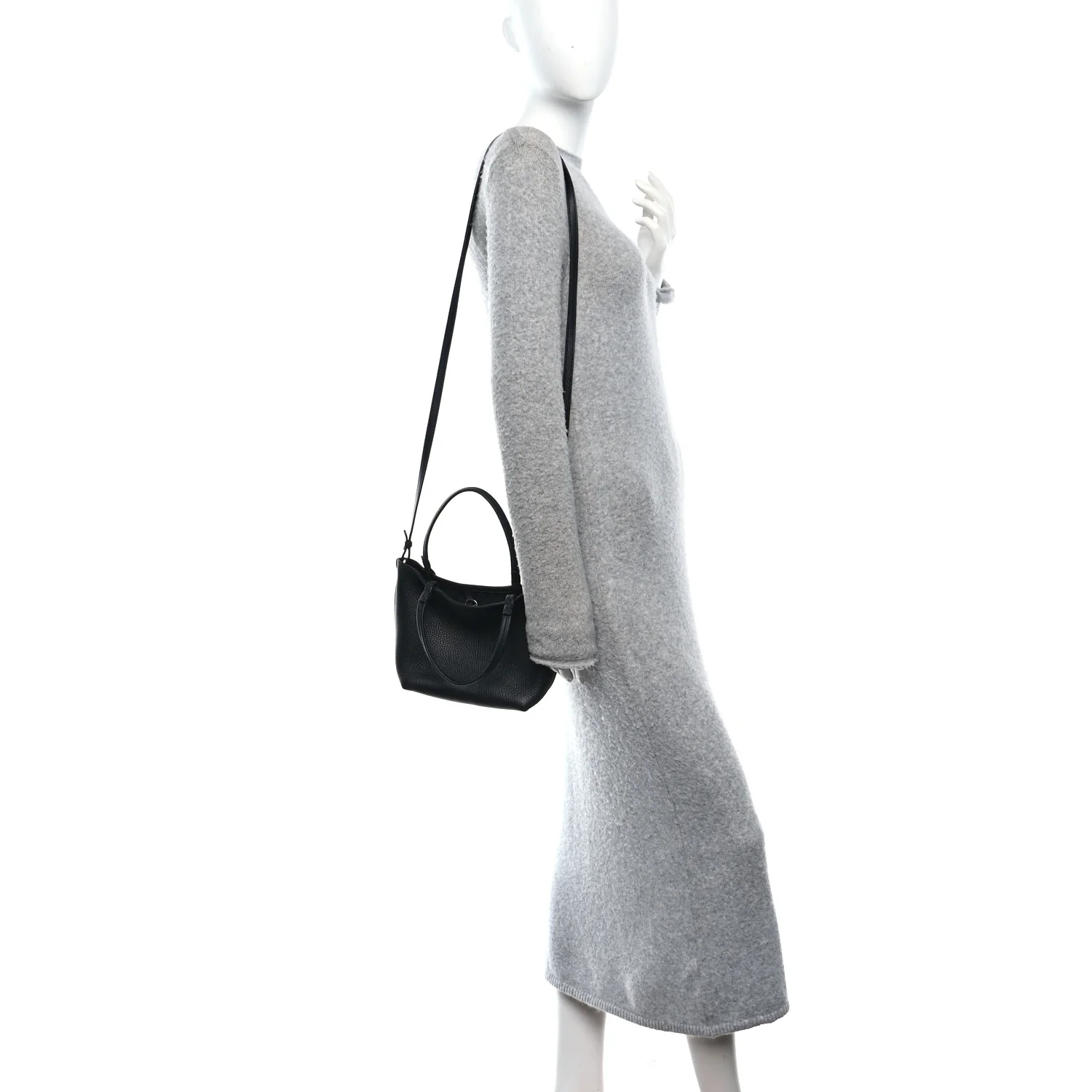 Grained Calfskin Small Park Tote Black