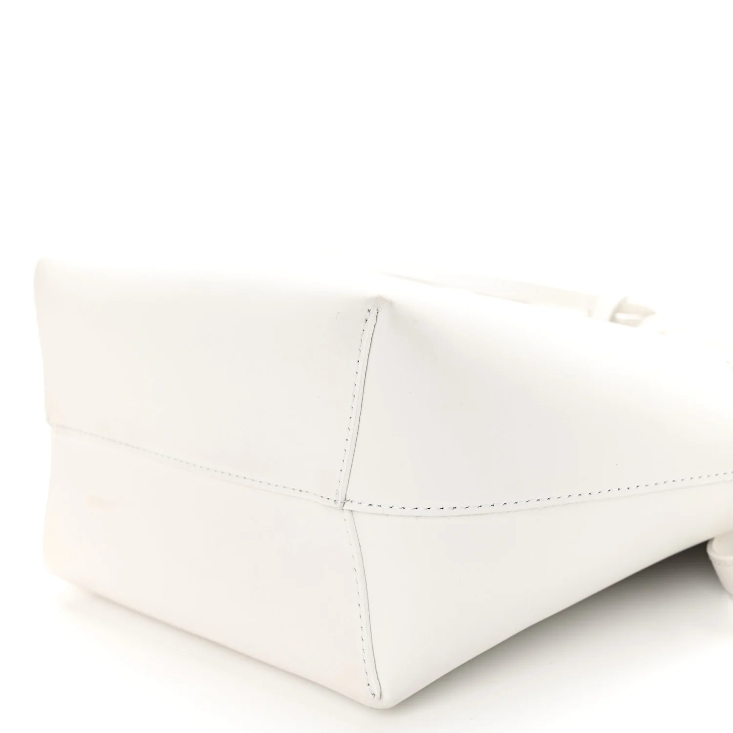 Calfskin Mini Bucket Bag White