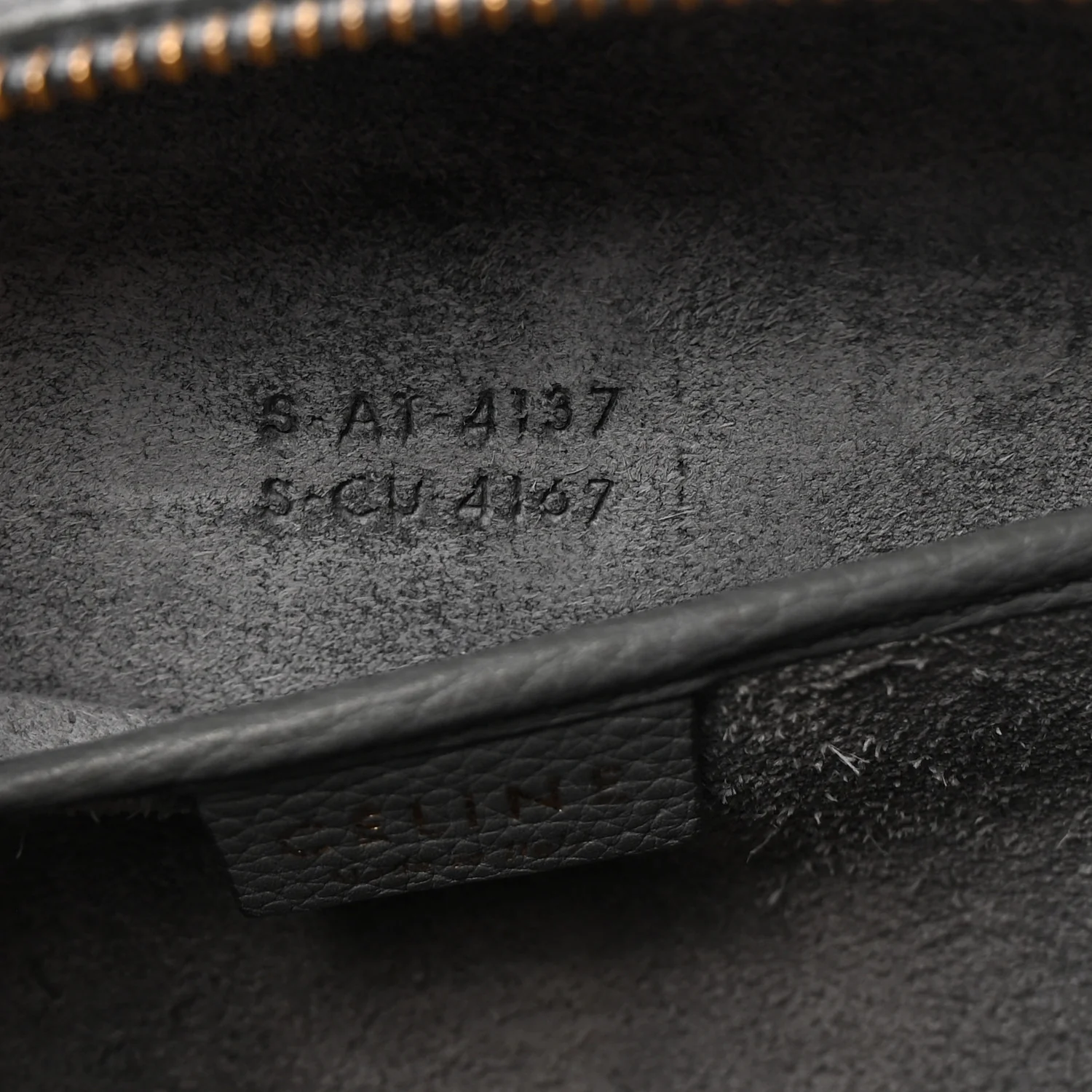 Baby Drummed Calfskin Nano Luggage Kohl