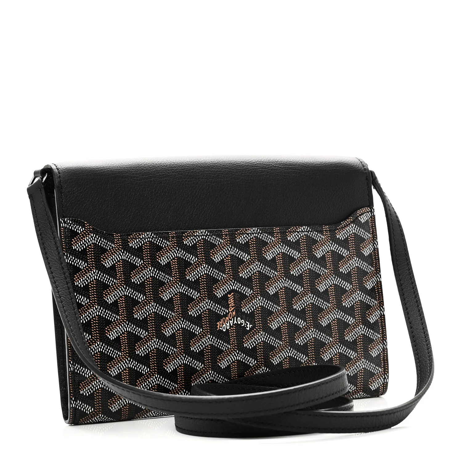 Goyardine Calfskin Chypre Wallet Pouch Black