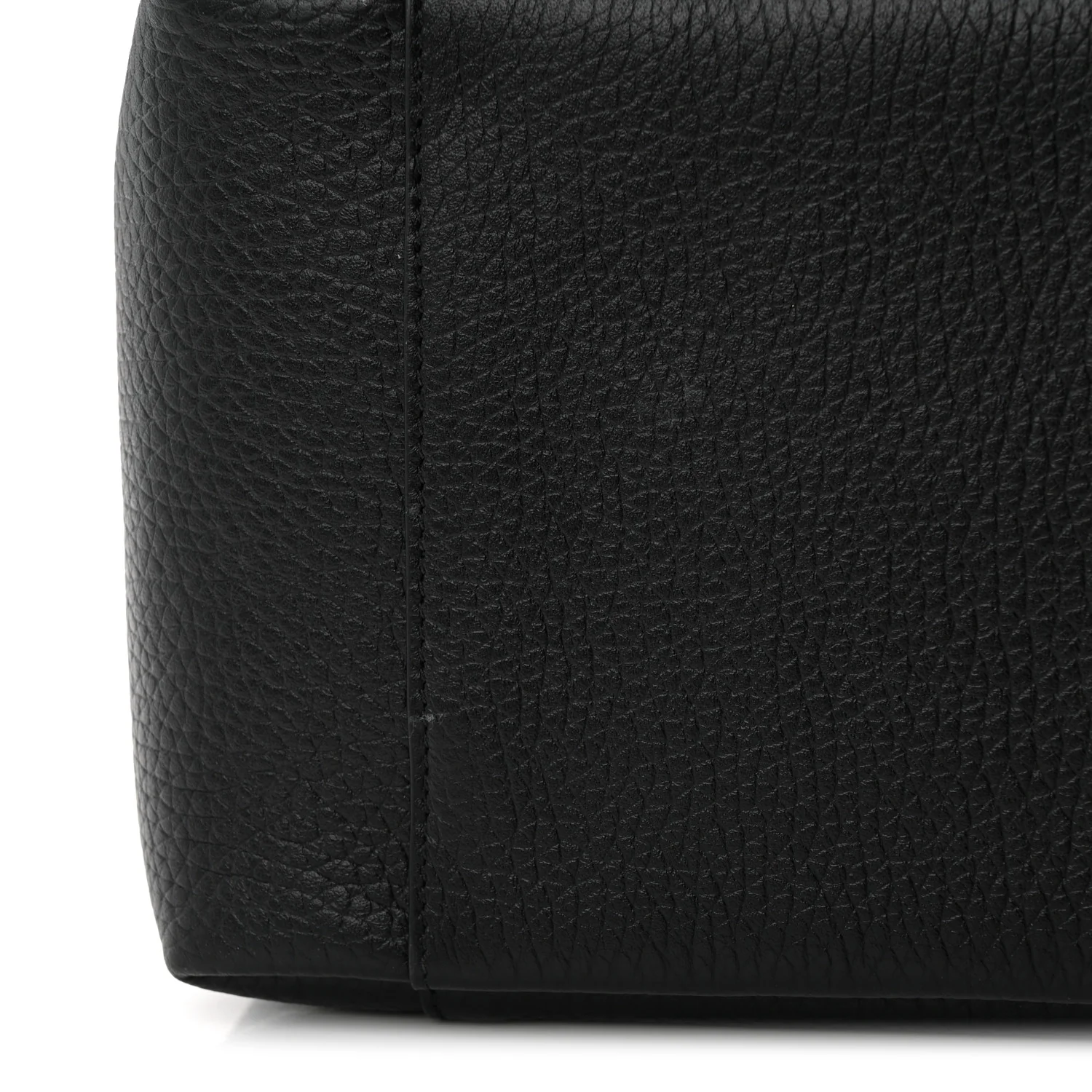 Calfskin Medium Signature Bucket Bag Black