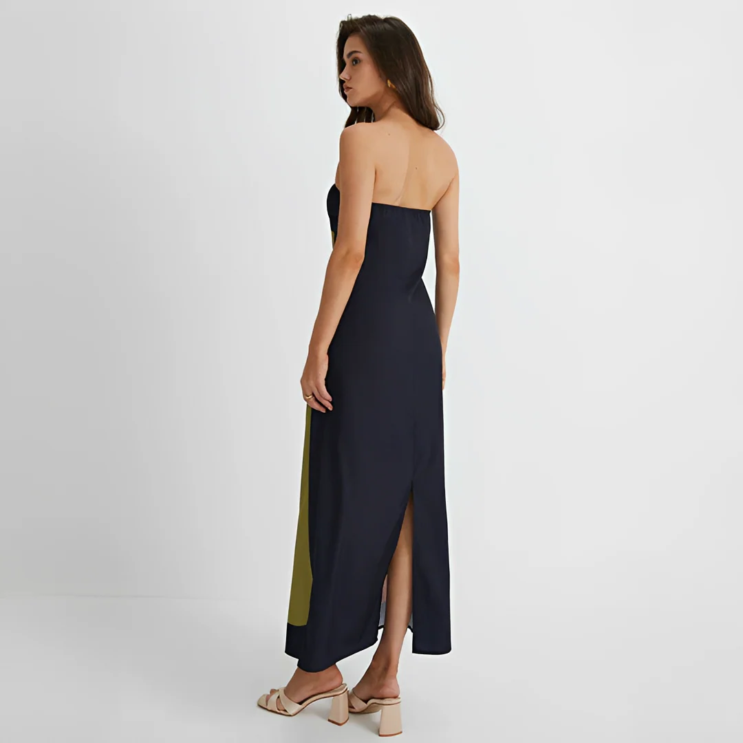 Delaney - Robe Élégante à Motifs Floraux Sans Bretelles