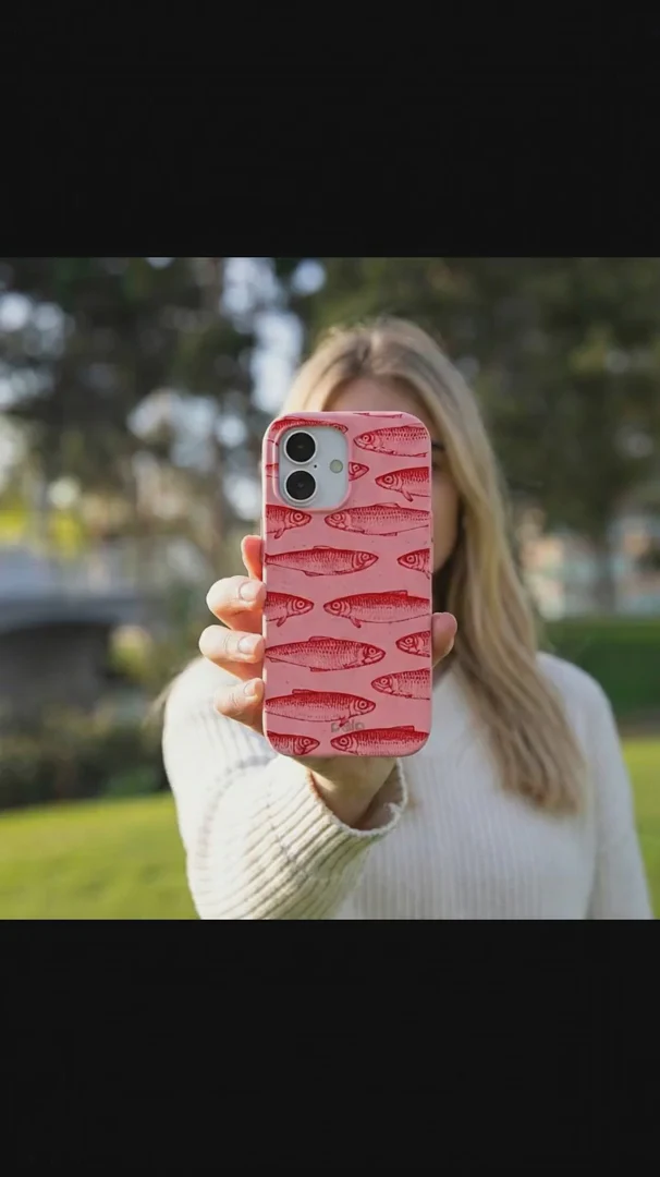 Bubblegum Pink Sardine Stream iPhone 16 Case