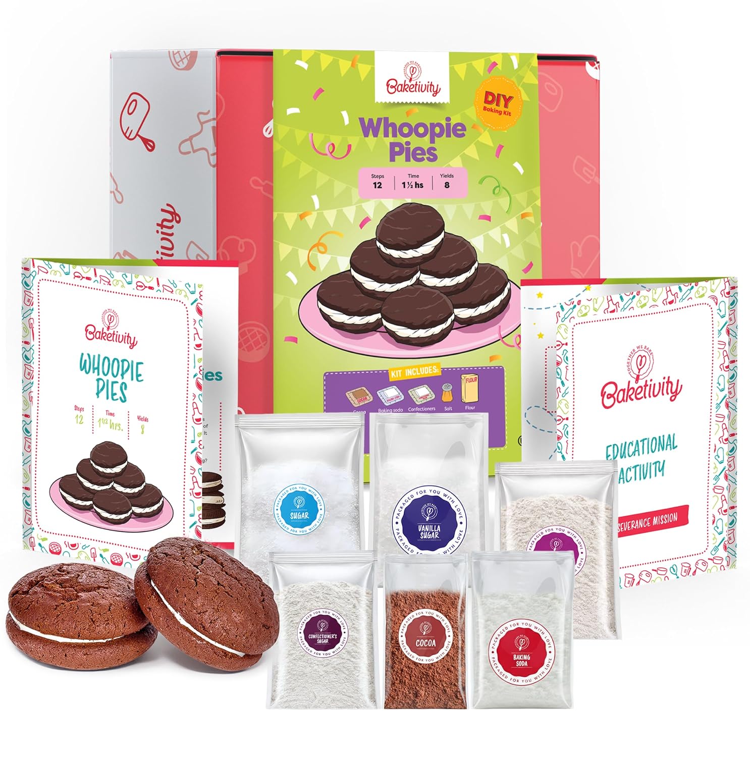Baketivity DIY Cake Pop Kids Baking Kit with Pre-Measured Ingredients