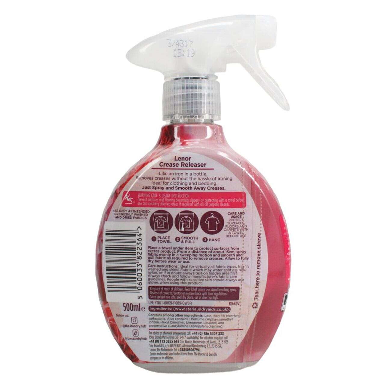 Spray défroissant Lenor Jasmin & Red Berries 500ml