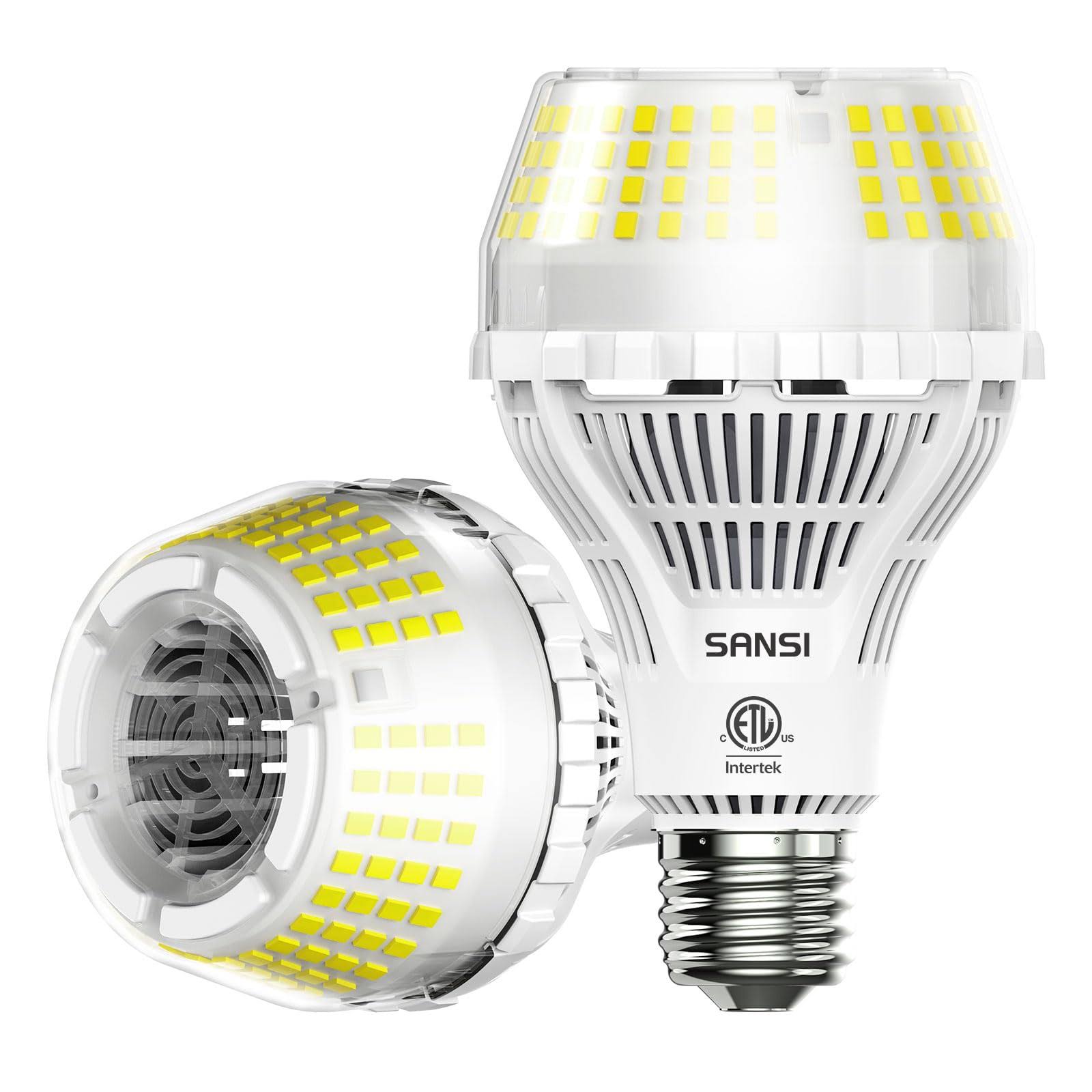 SANSI 200W Equivalent LED Light Bulb, 3000 Lumens Super Bright Light Bulb, 5000K Daylight LED Light Bulbs Non-Dimmable, 22-Year Lifetime, A21 E26 2