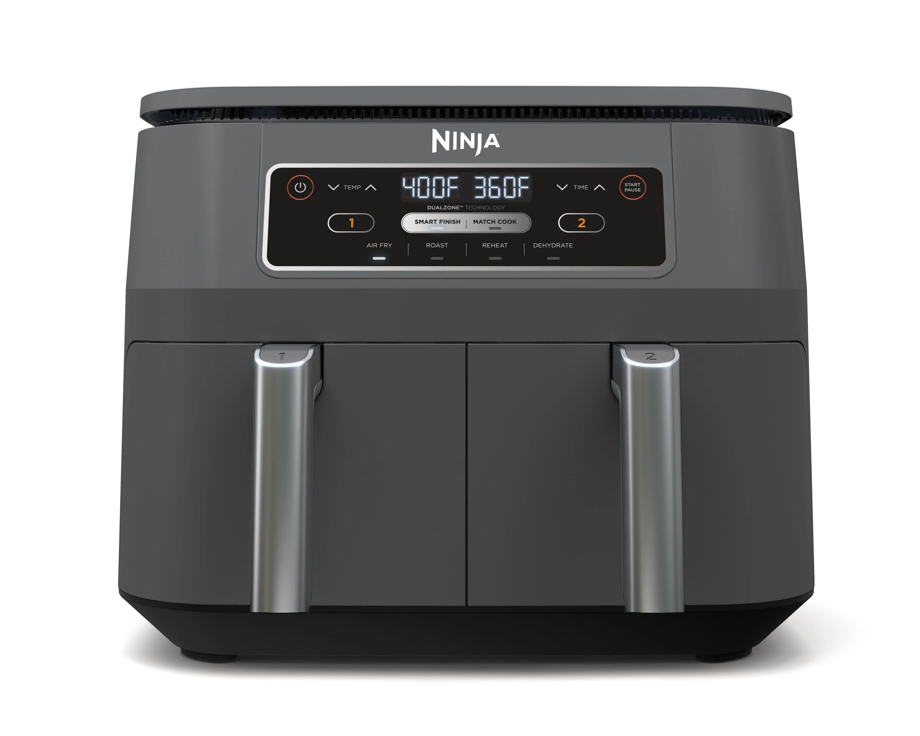Ninja Foodi 4 In1 8 - Quart. 2 Basket Air Fryer with Dualzone Technology Air Fry, Roast, and More, DZ100WM