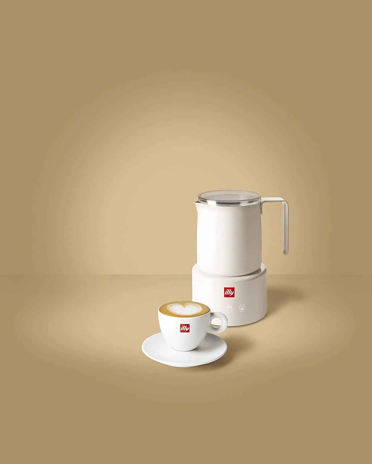 Illy Electric Milk Frother - Black & Stainless Steel