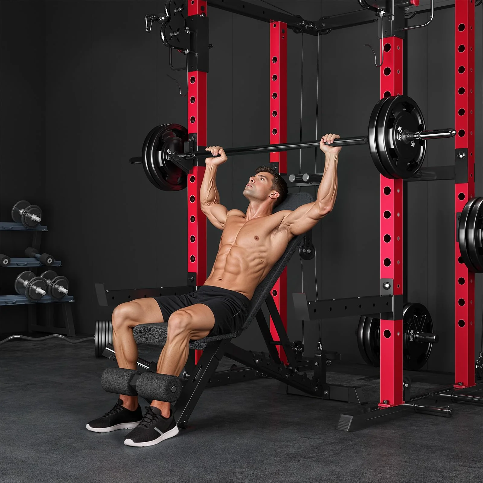 AECOJOY Adjustable Weight Bench for Home Gym, 1300Lbs Capacity