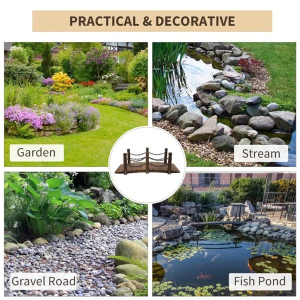 Wooden Garden Bridge Arc Footbridge ( Amazon Shipping)(Prohibited by WalMart)