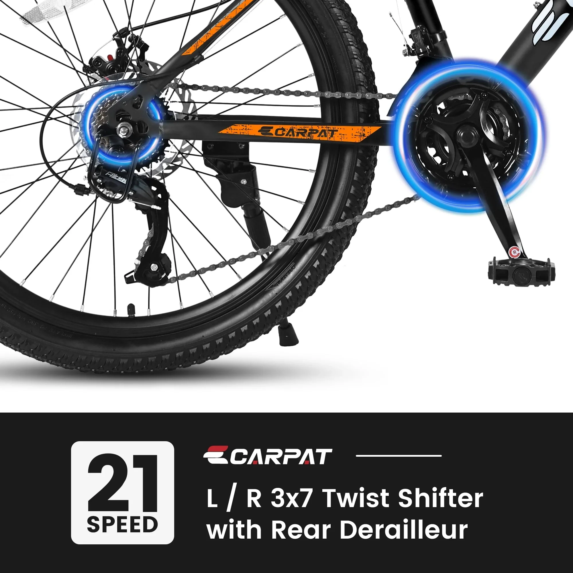 26 Inch Mountain Bike, iRerts Mens Mountain Bike for Women Teenagers, Shimano 21 Speed Mens Bicycle with Disc Brake, Height Adjustable Adult Bicycles Camping Bicycle for Roadways