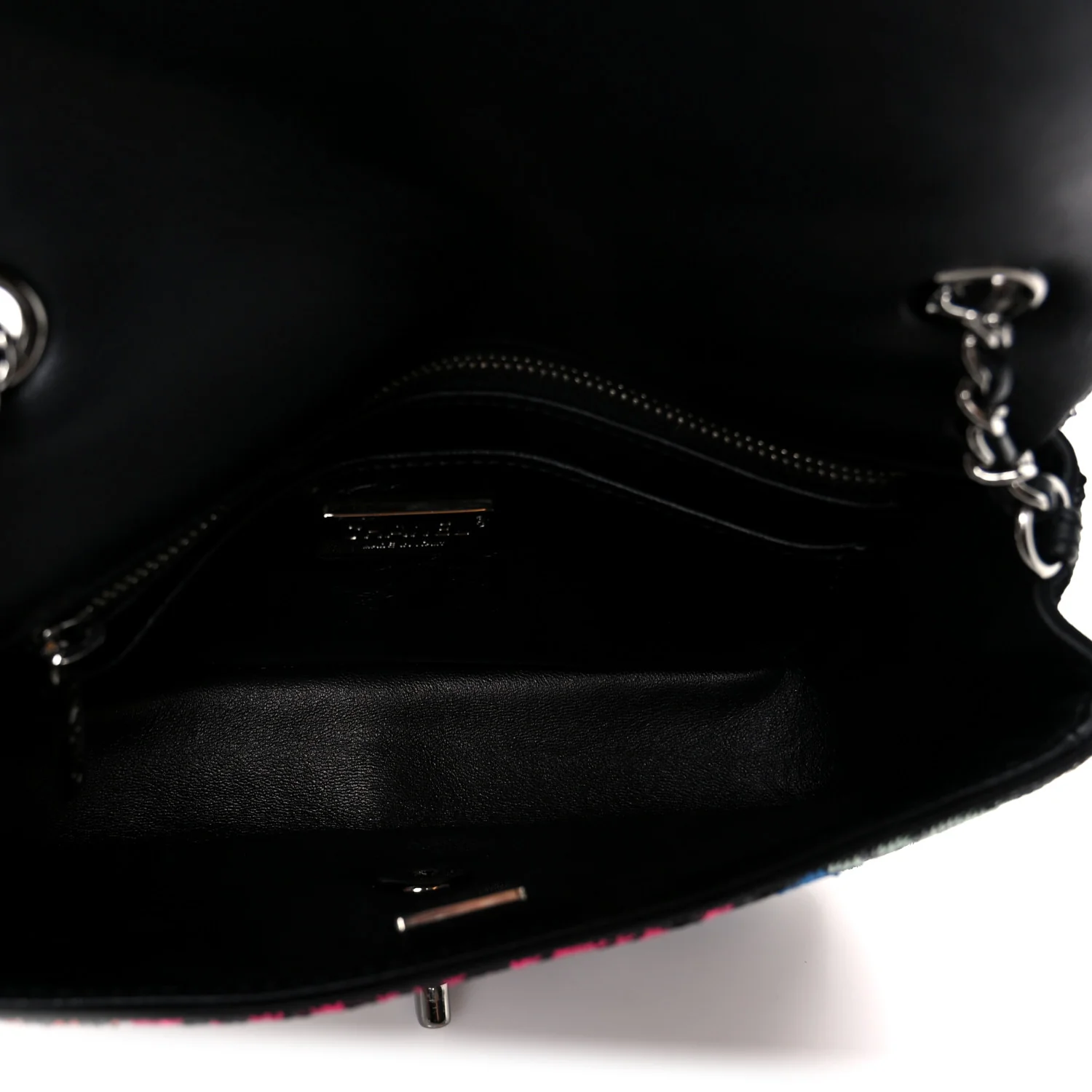 Sequin Logo Small Flap Ruthenium Multicolor