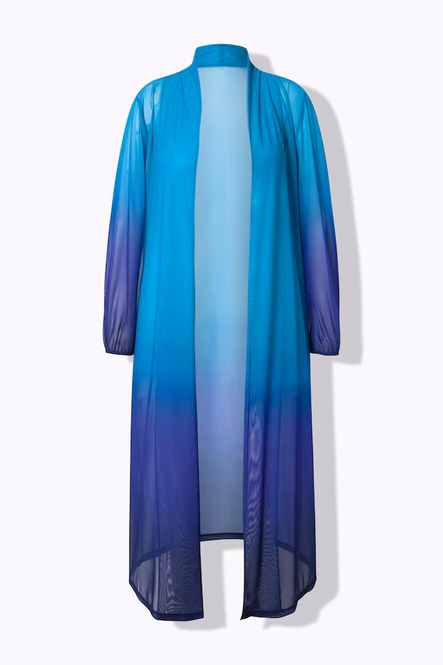 Straight cut color gradient mesh jacket