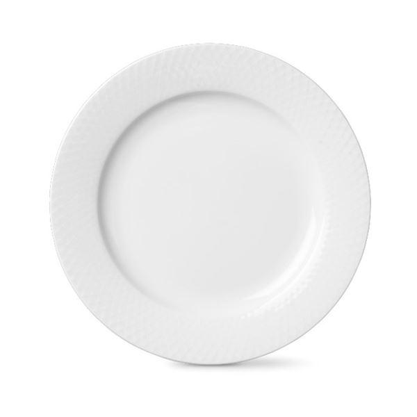 Rhombe tallerken 23 cm hvit