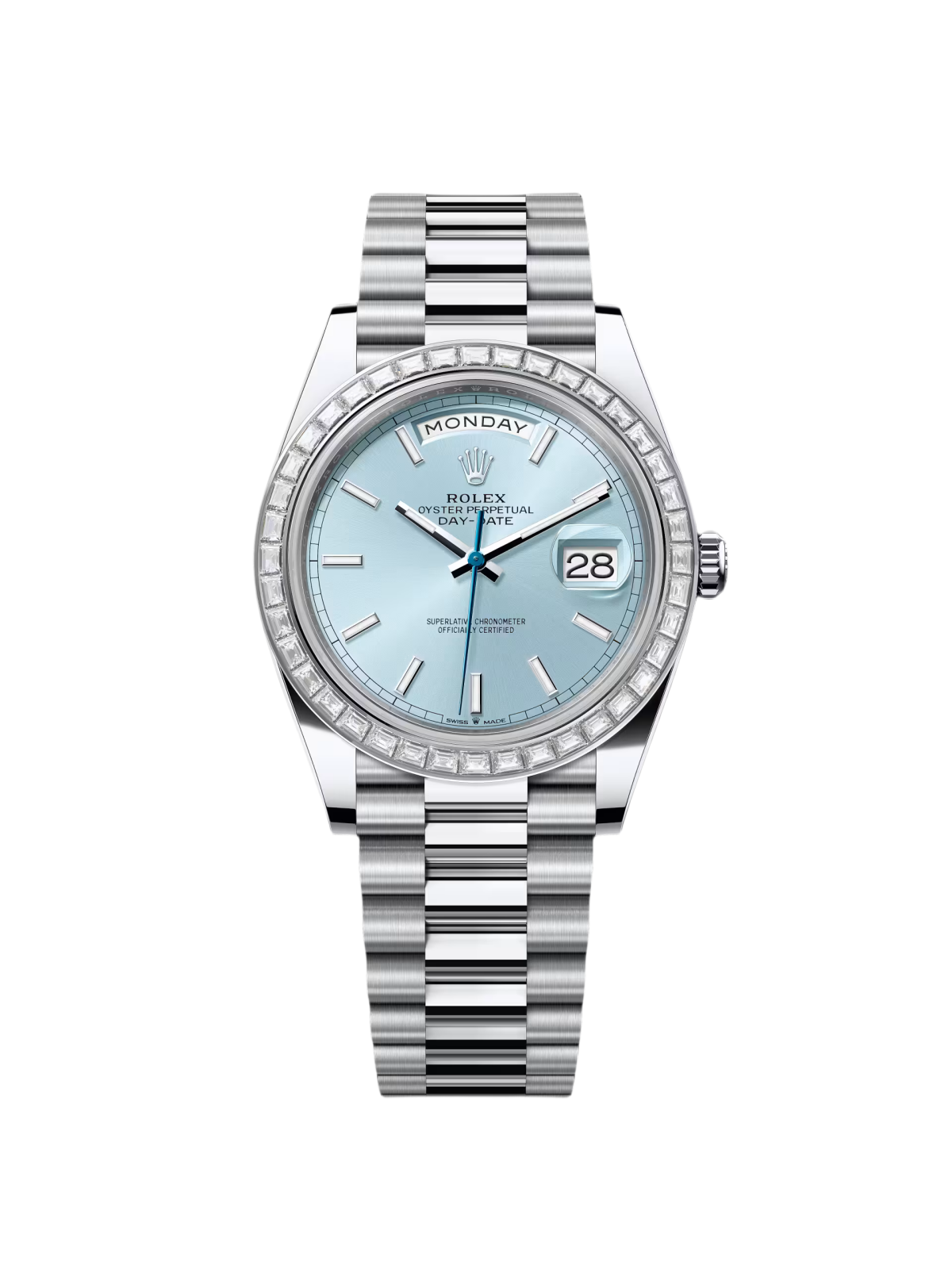 [Super Clone]RLX Day-Date 40mm 228396TBR-0039 Ice Blue Dial